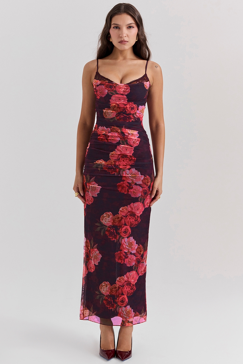 romantic floral maxi dress