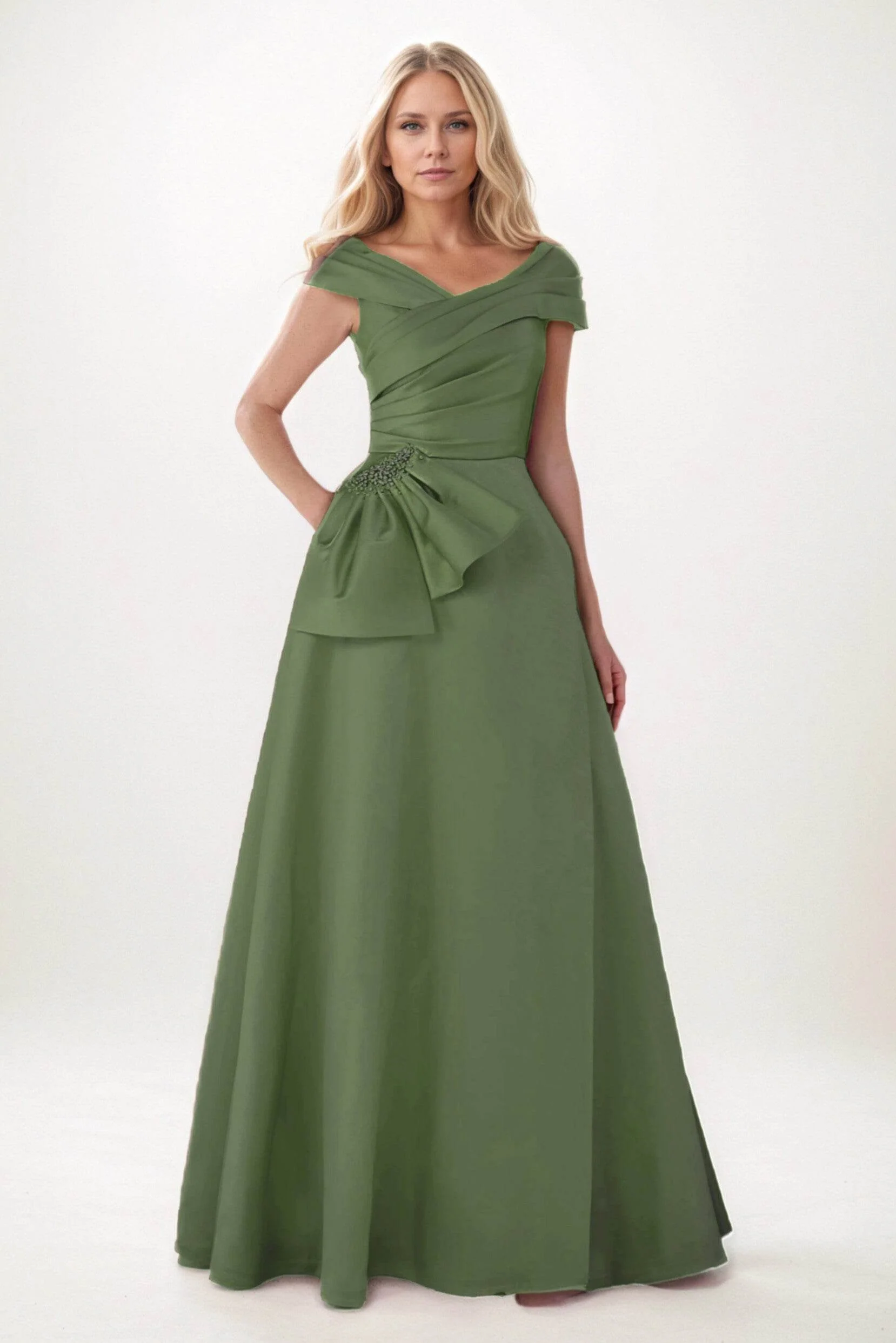 A-Line Maxi Satin Mother of the Bride Dresses CM0403