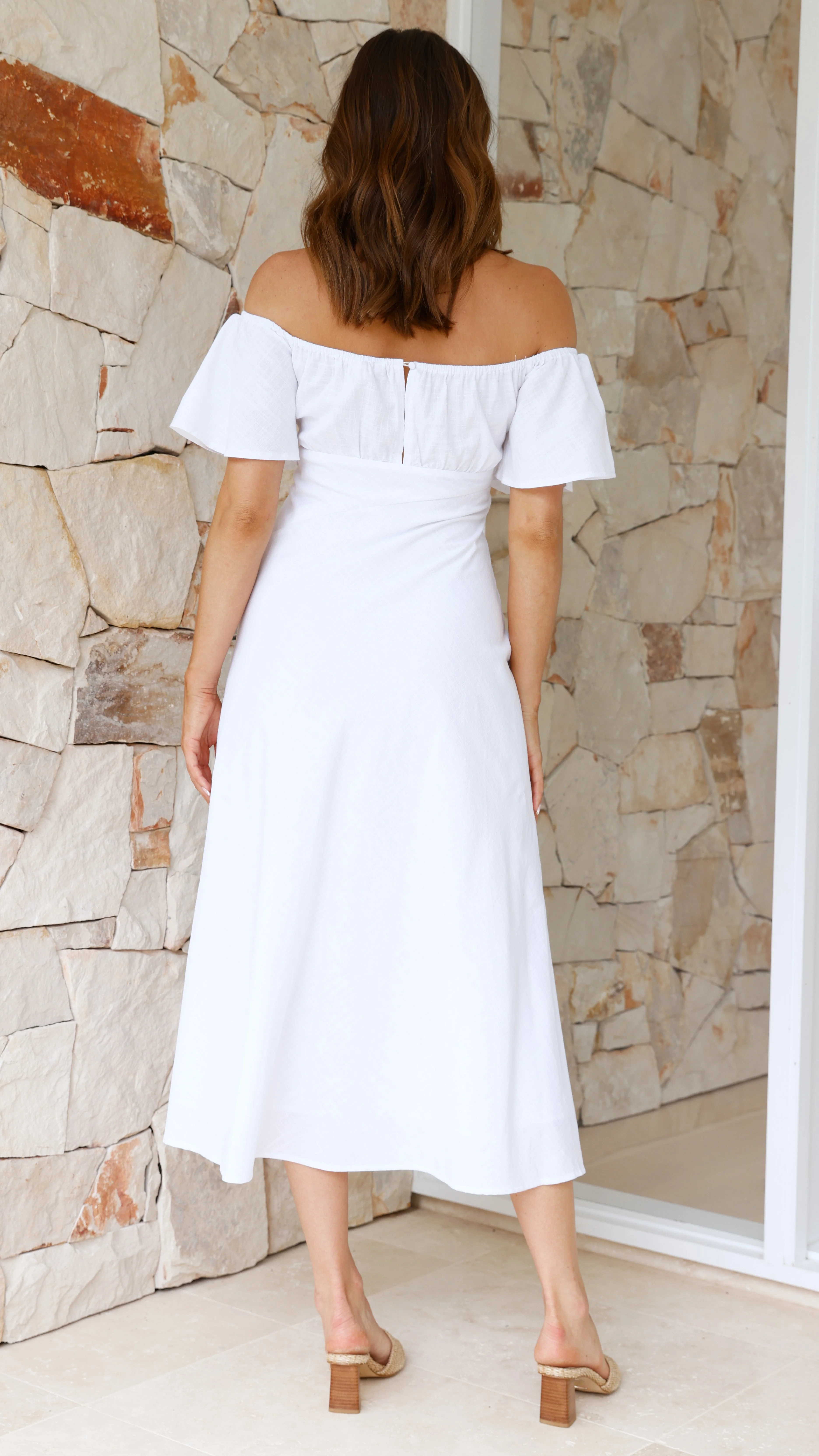 Jalissa Midi Dress - White