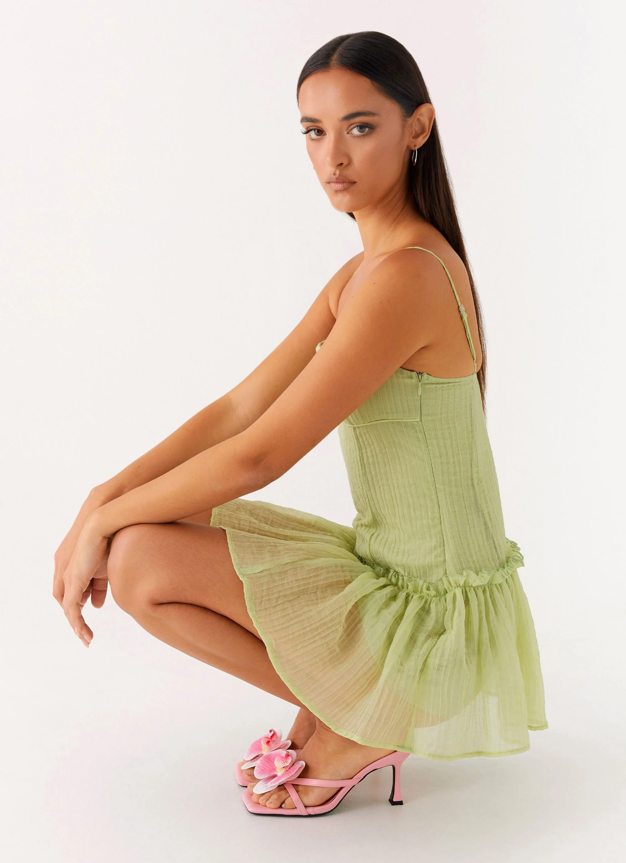 Bambini Mini Dress - Green - luluinthesky