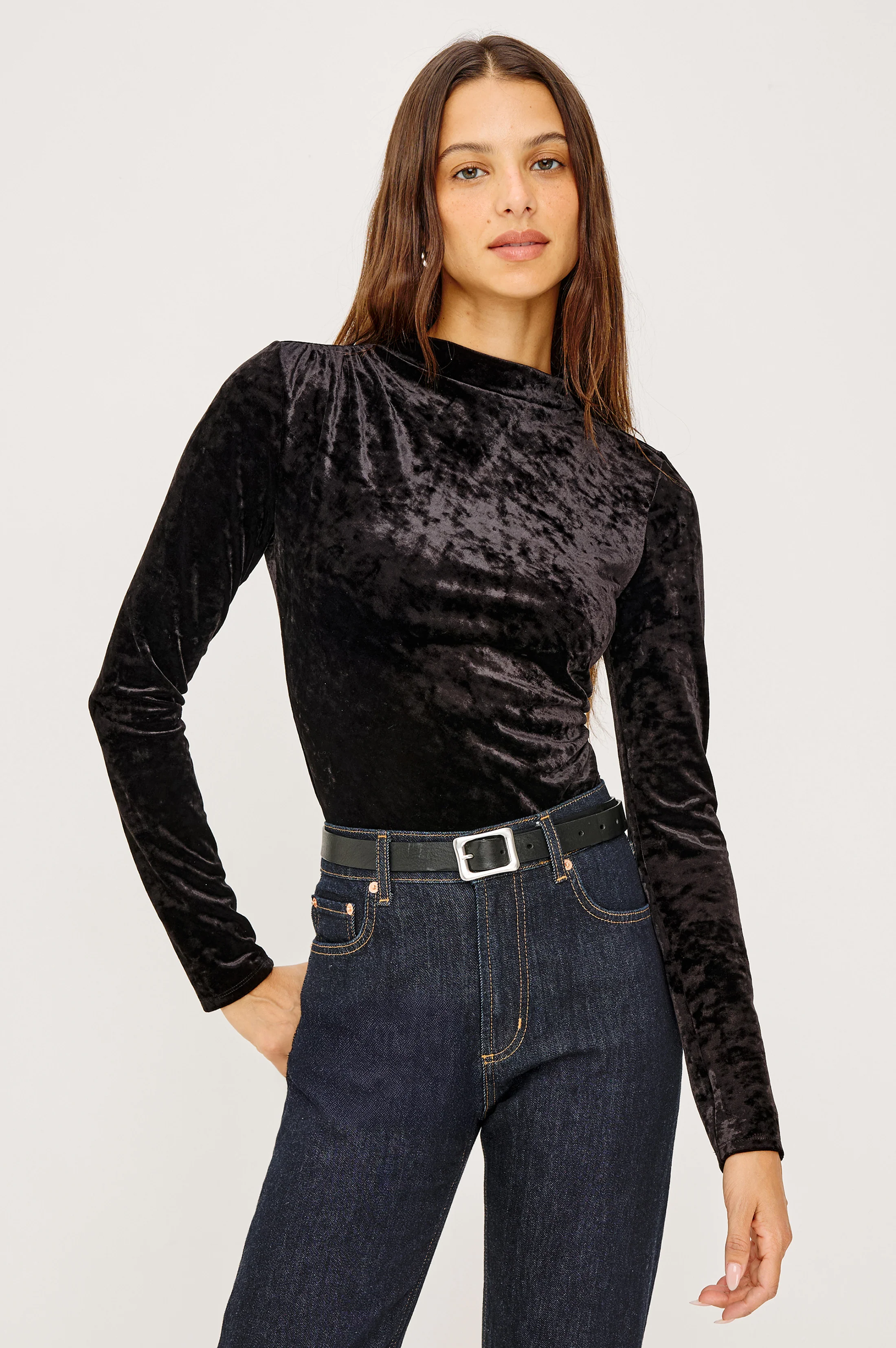 Joelle Top - Black Velvet