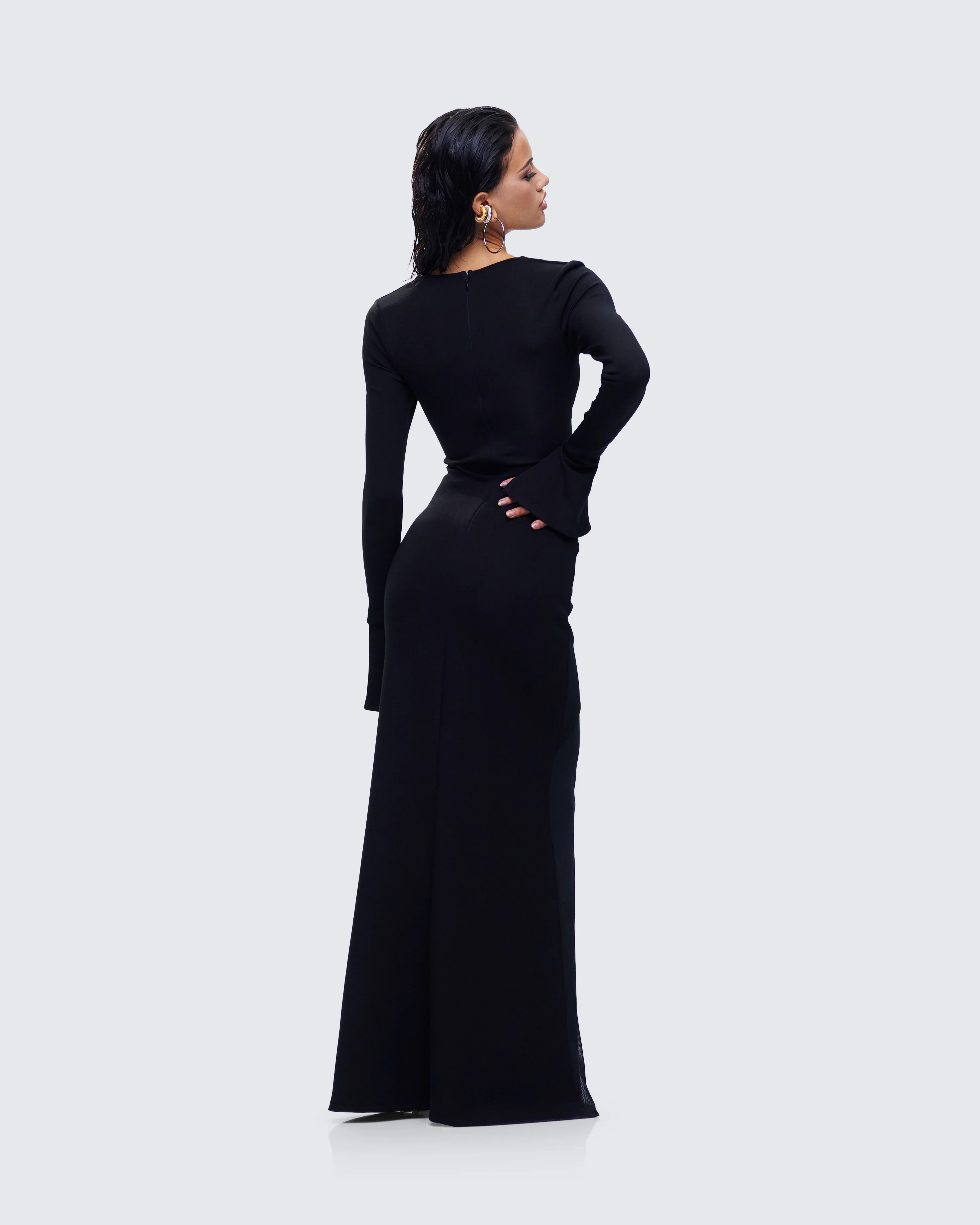 Eda Black Bandeau Maxi Dress