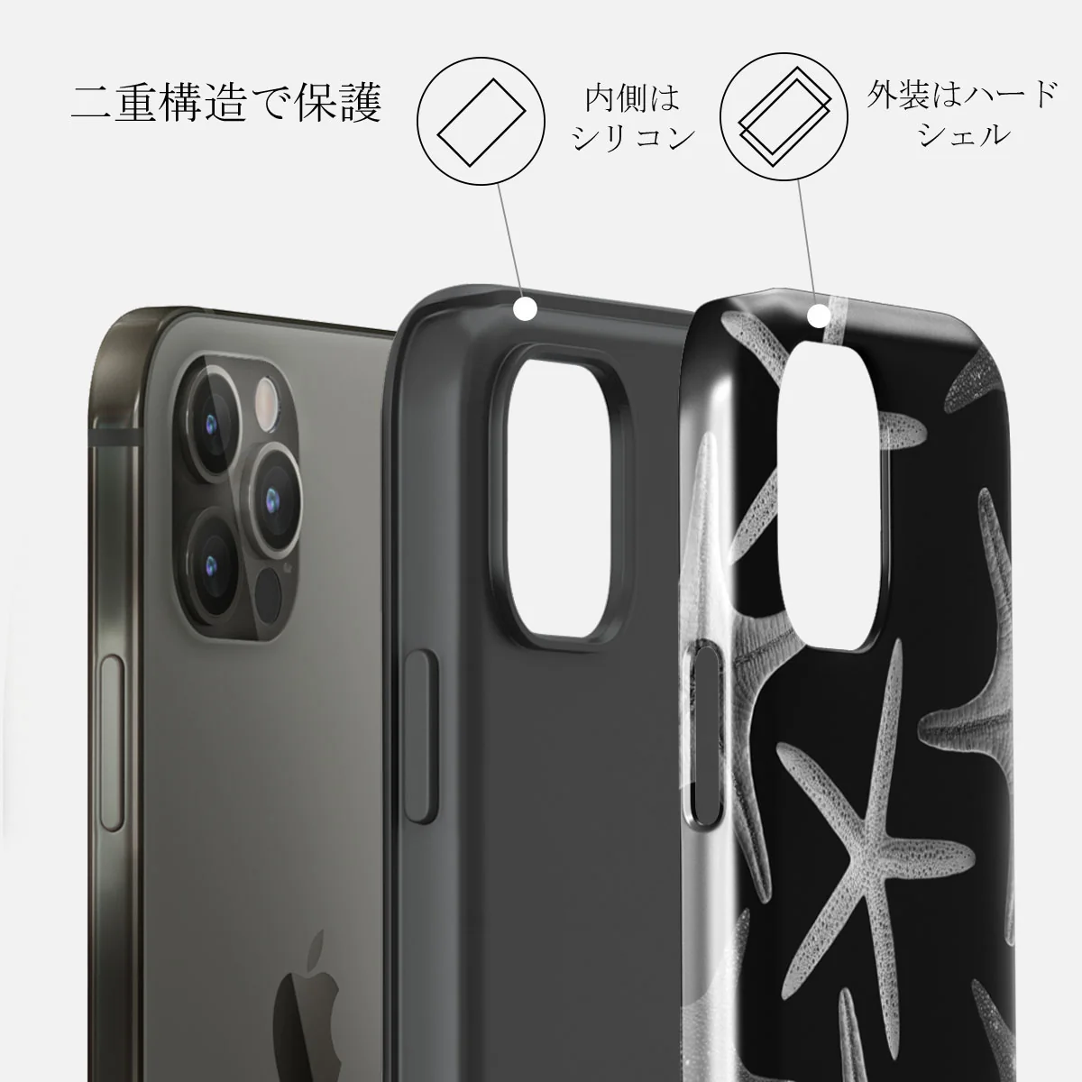 Midnight Ocean - iPhone 12 Pro ケース