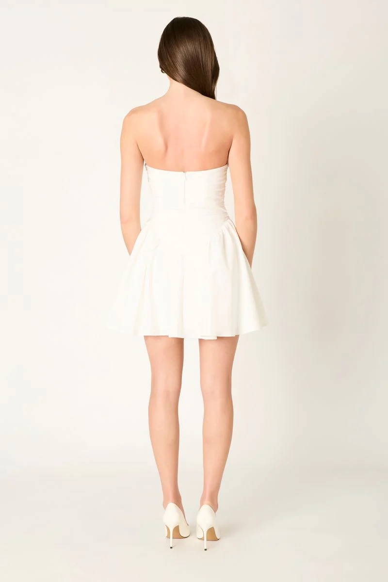 Strapless A-line Mini Dress