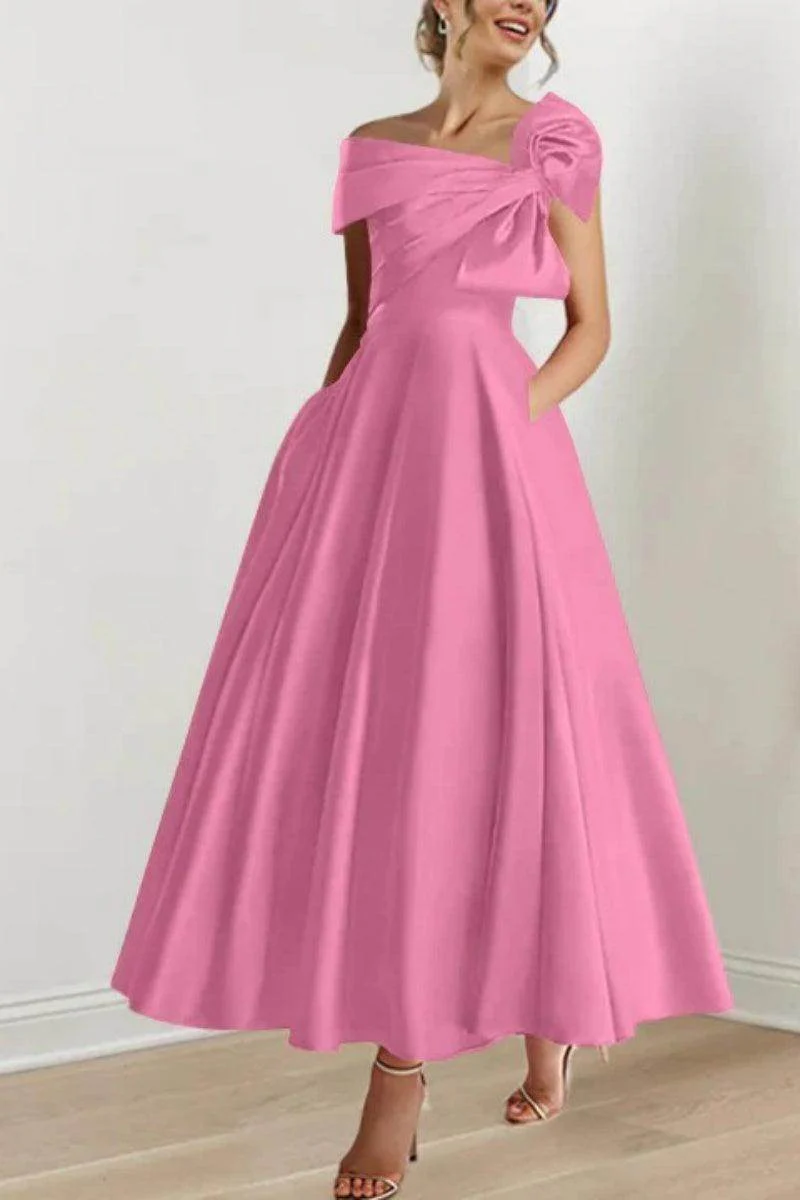 A Line Off The Shoulder Mother Dresses with Bows CM0333