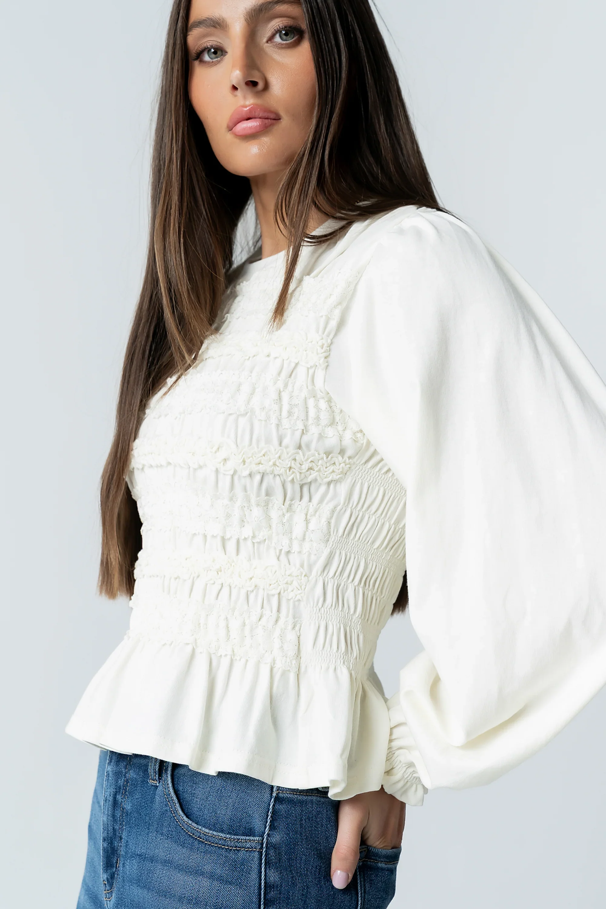 Jodie Shirred Top