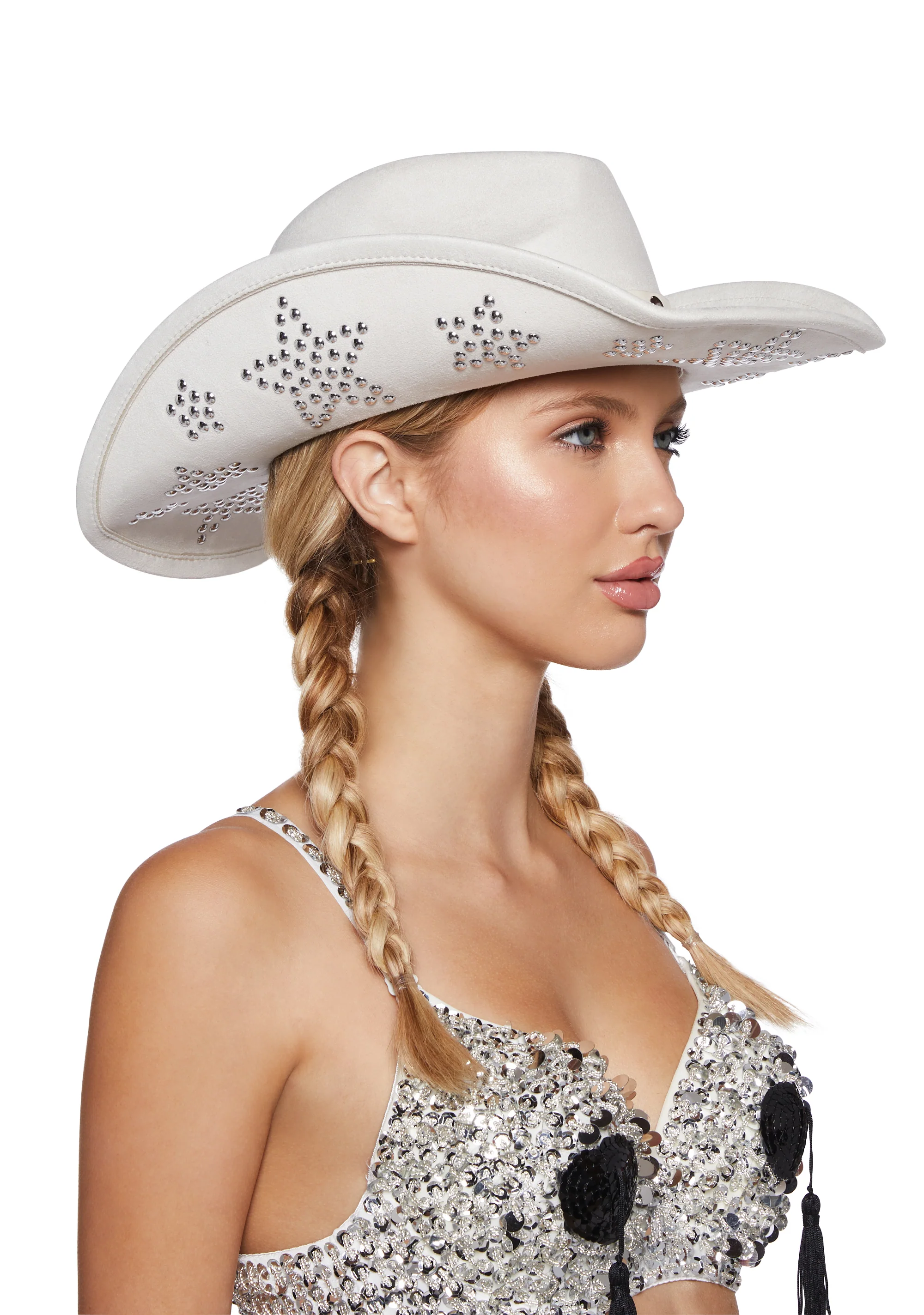 Cosmic Maven Cowboy Hat - White
