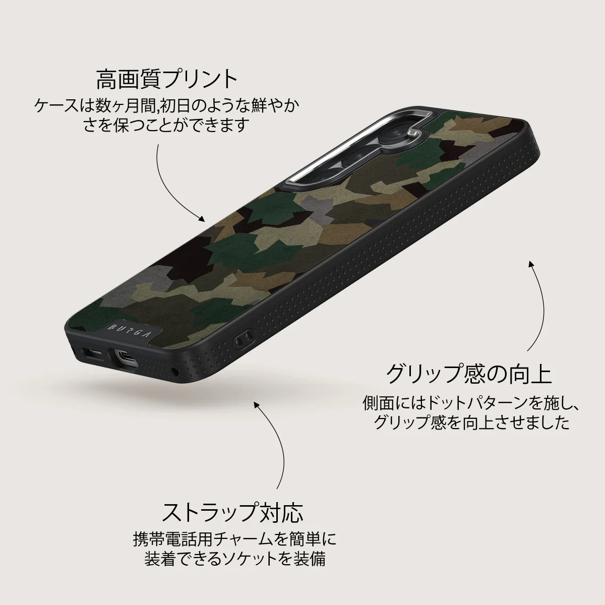 Tropical Green Camo - Samsung Galaxy S25 ケース