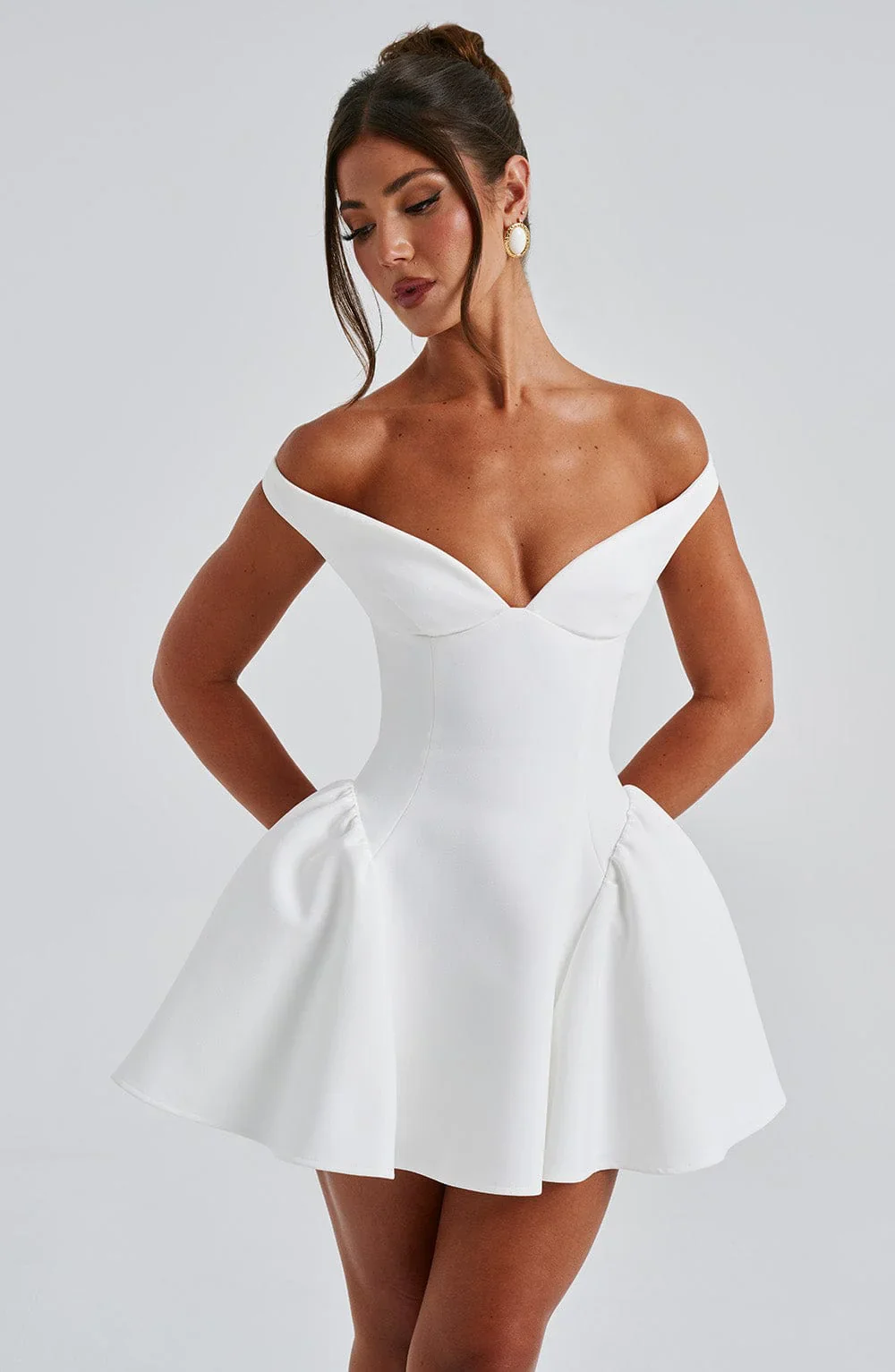 Marla Mini Dress - Ivory - luluinthesky