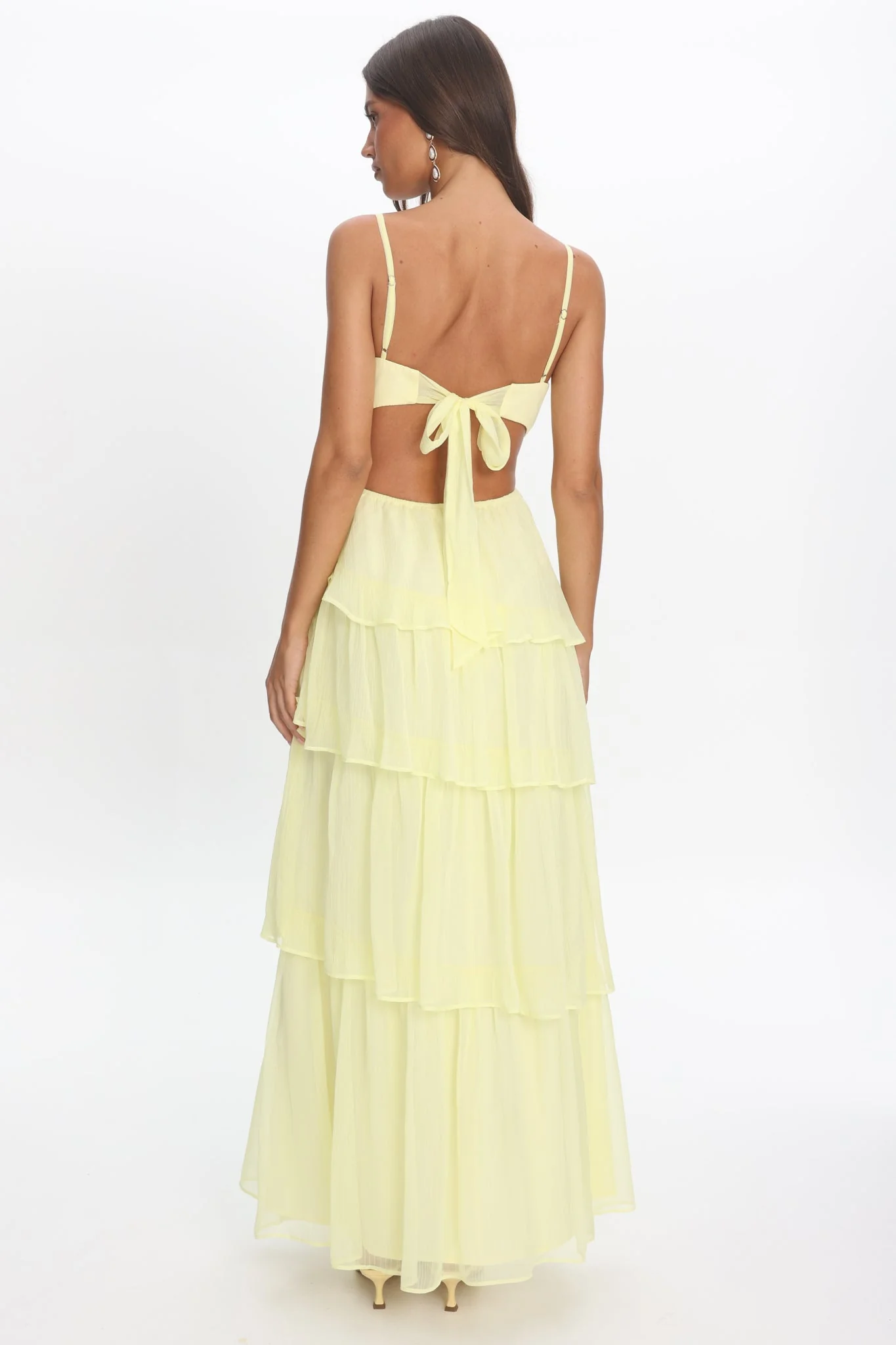 Vianne Tiered Cut-Out Maxi Dress Butter