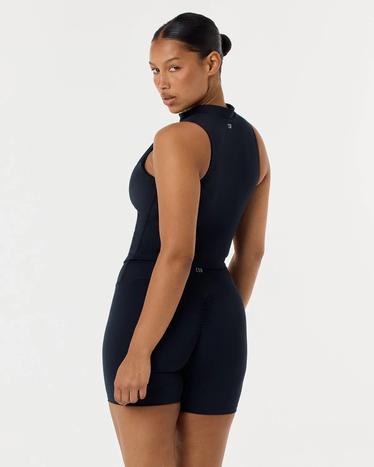 Serenity Active Zip Tank | Black