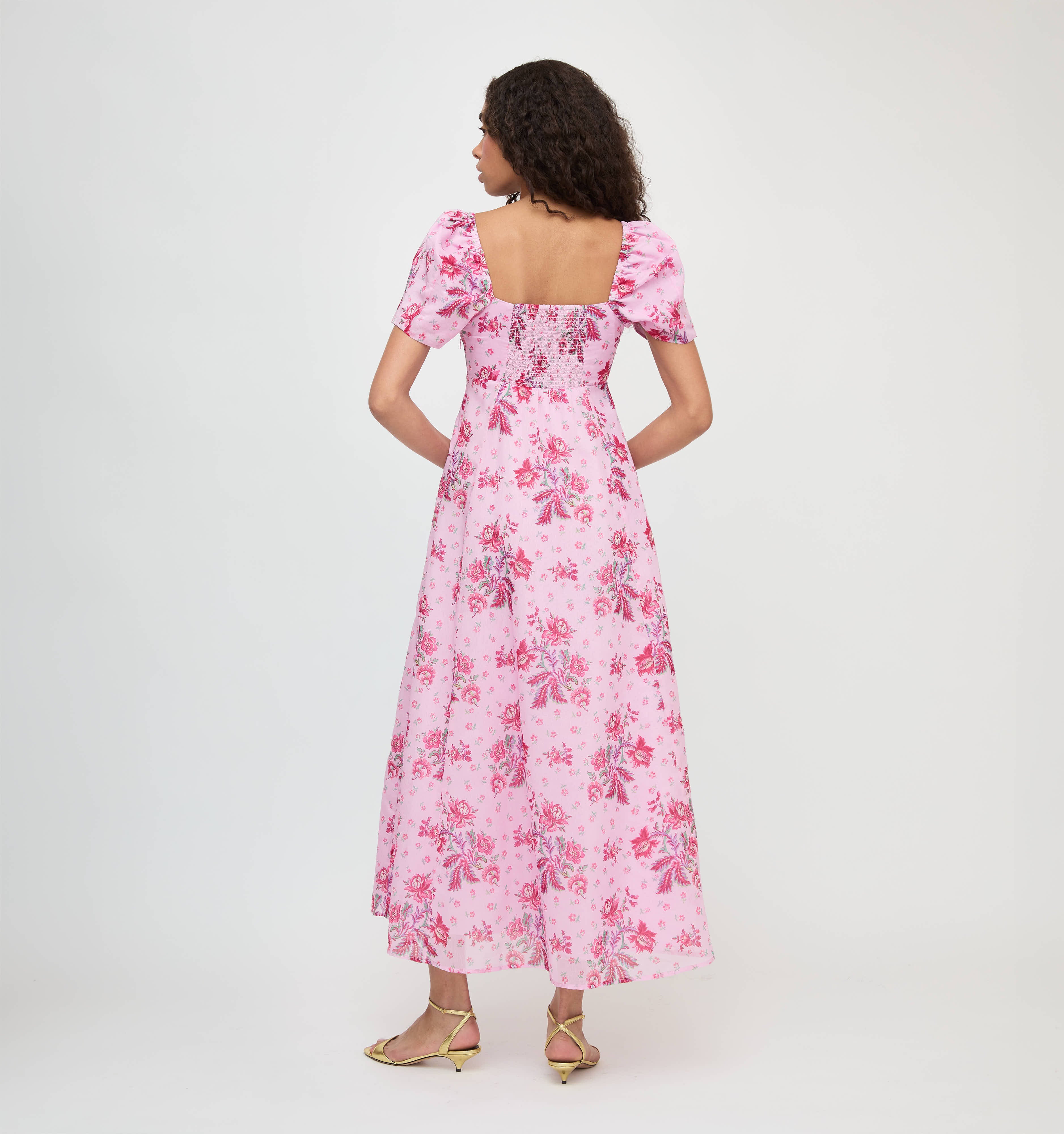 The Matilda Dress - Pink Delft Bouquet