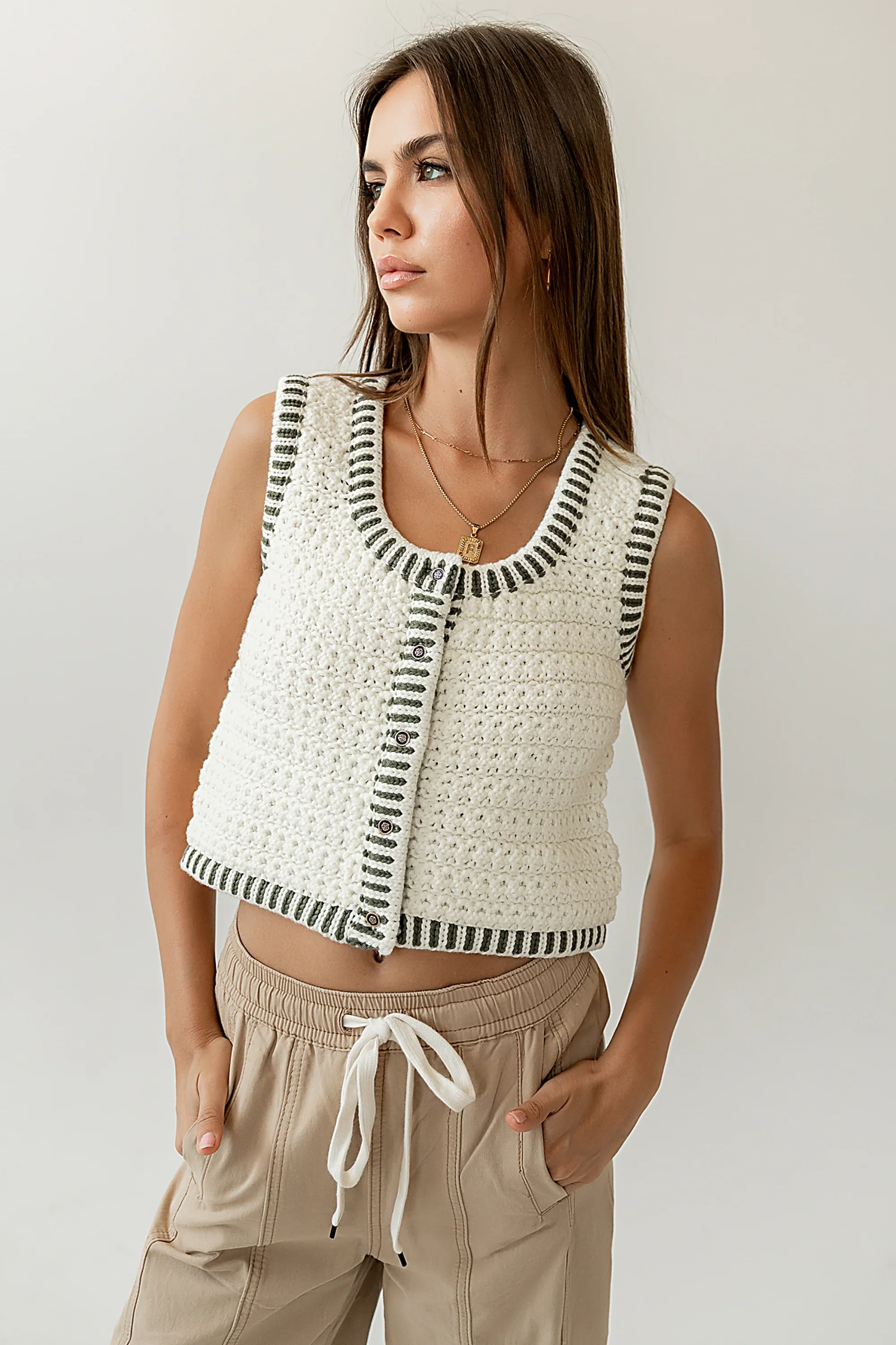 Malia Knit Tank in Olive