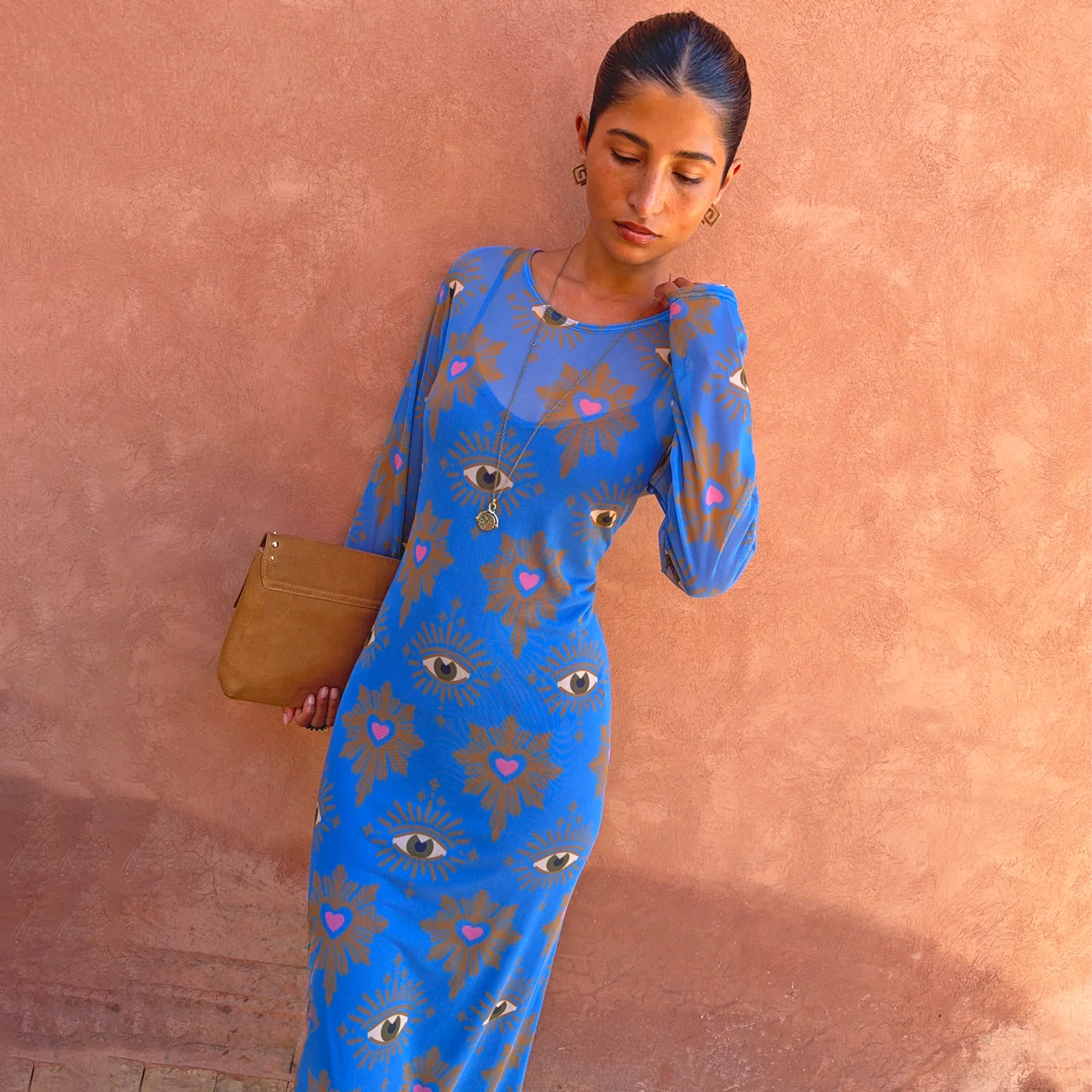 Blue Eye Mesh Dress