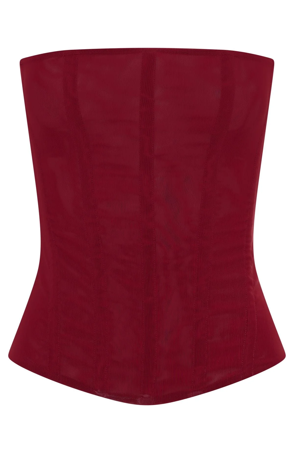 Tell Me A Secret Strapless Bustier Wine