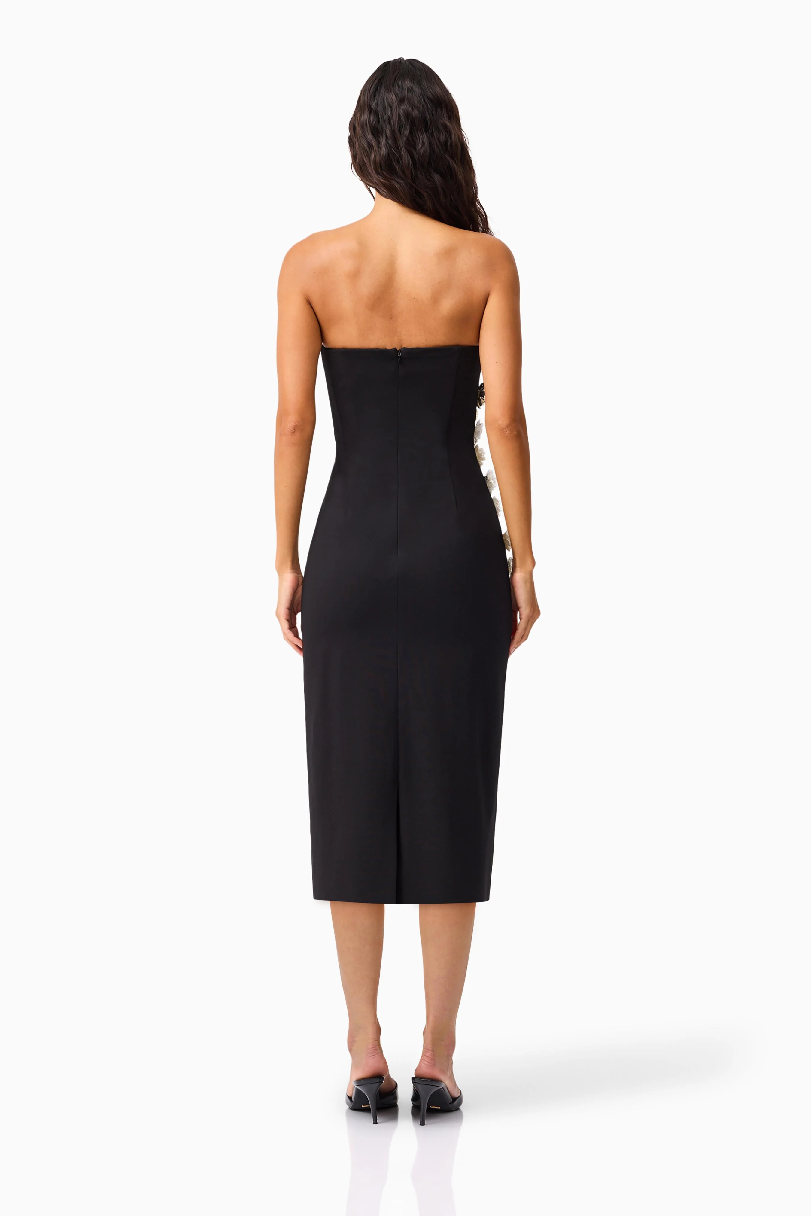 Yasmine Strapless Maxi Dress in Black