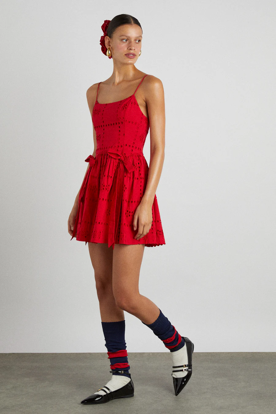 penelope mini - red broderie - luluinthesky