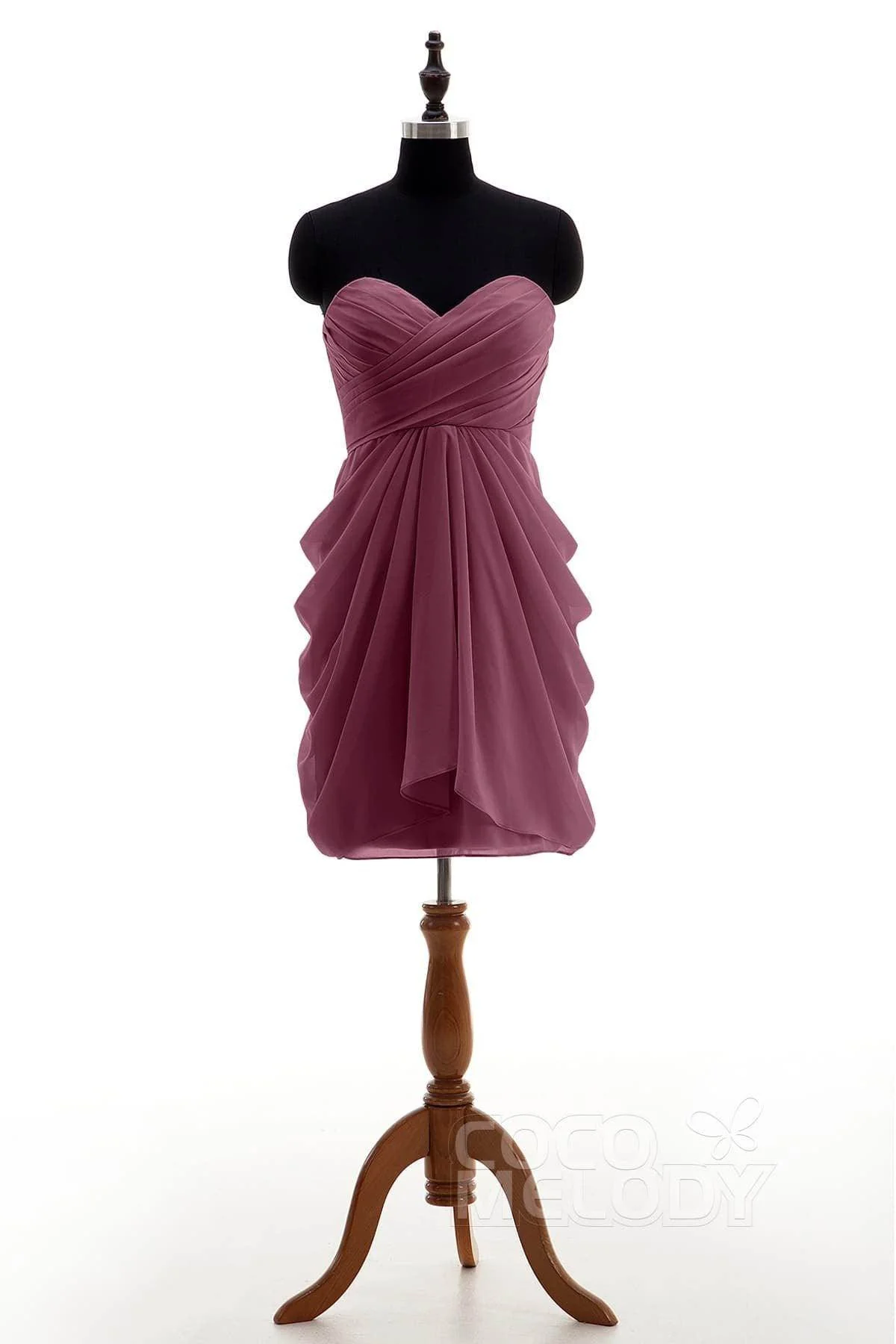 Sheath-Column Knee Length Chiffon Bridesmaid Dress NB2746