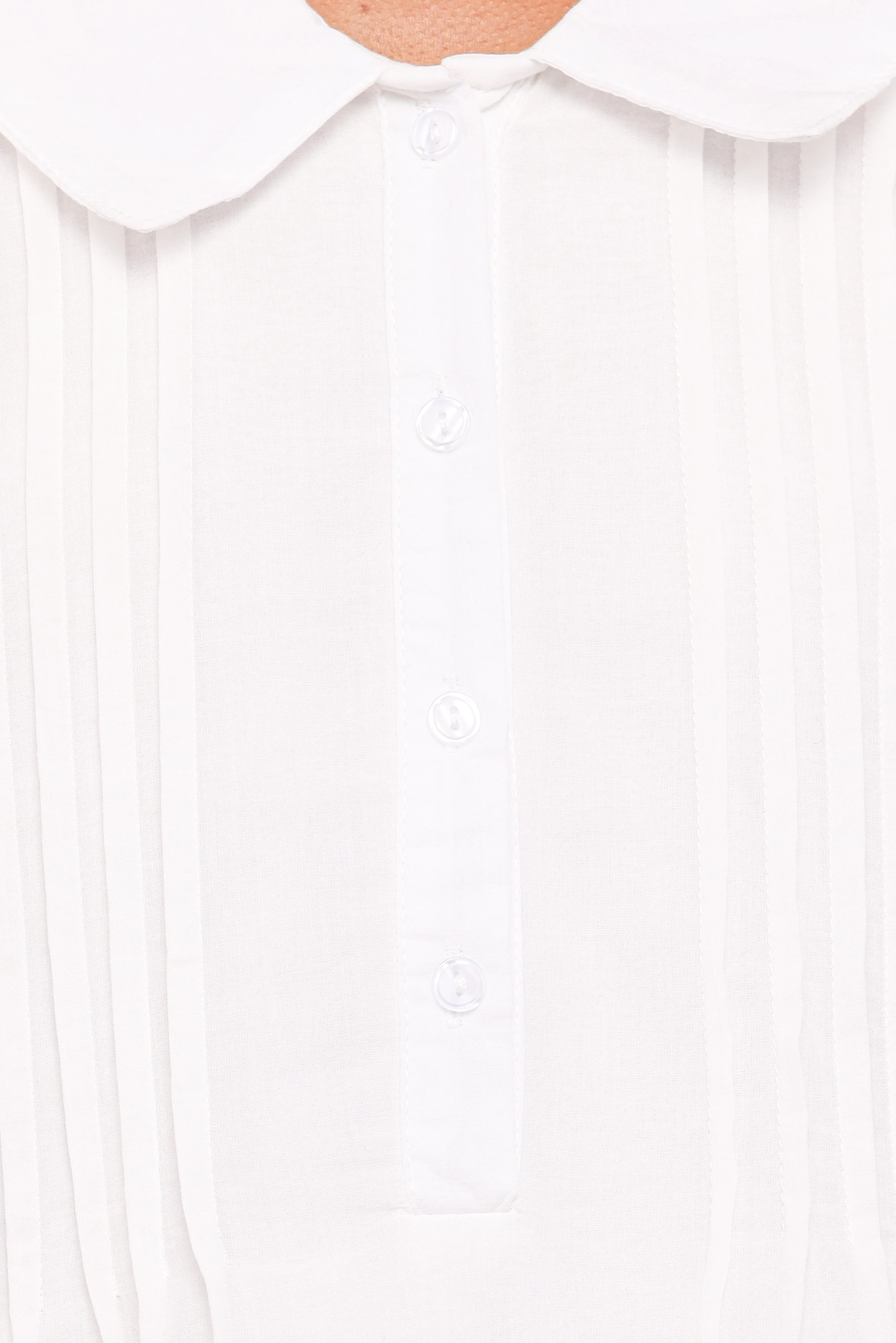 Aisling Pleat Top - White