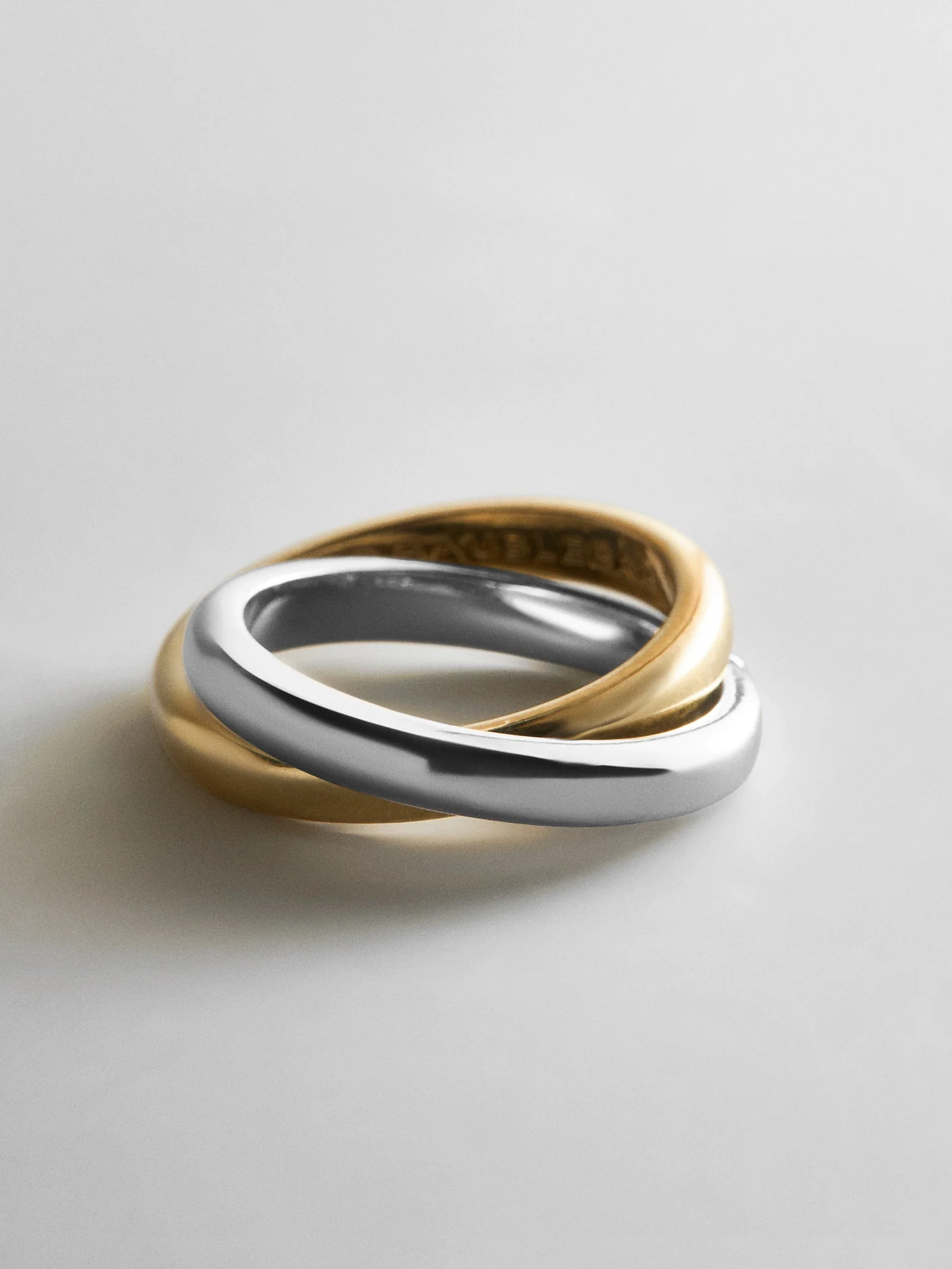 Melanie Waterproof Criss-Cross Ring - Gold/Silver