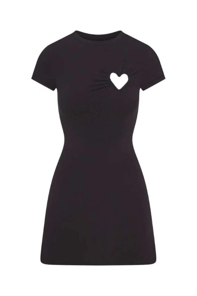 SKIMS Cotton Jersey Heart Mini Dress