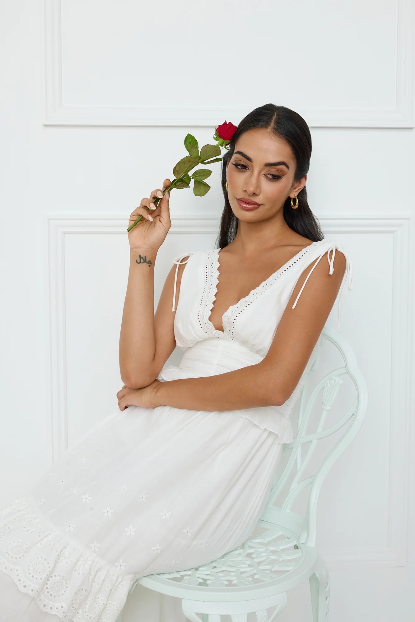 Desert Oasis Maxi Dress White - luluinthesky