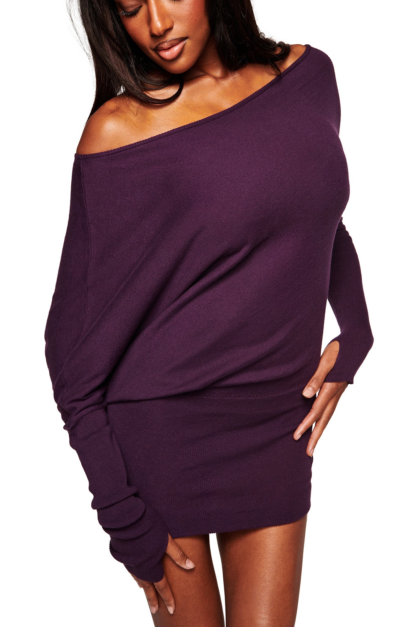 Giselle Mini Dress - Plum