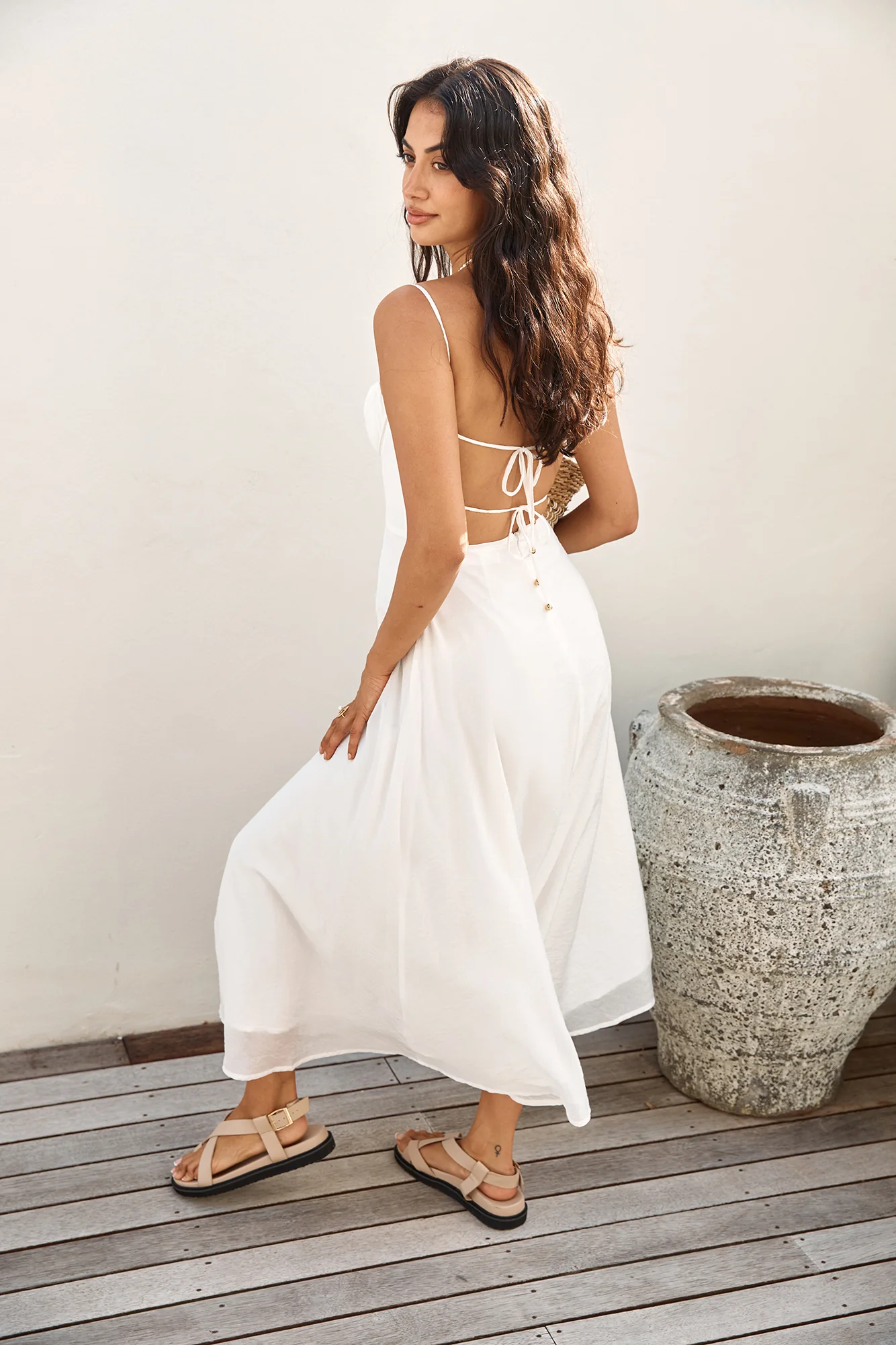 Take Her Dancing Maxi Dress White - luluinthesky
