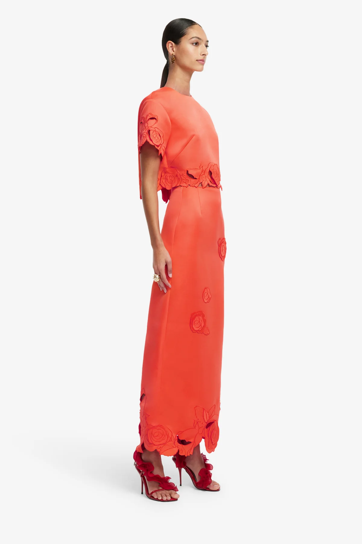 Kyra Appliqué Maxi Skirt - Saffron