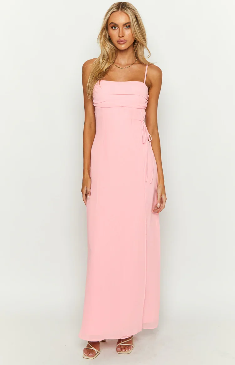 Flossie Pink Sleeveless Maxi Dress