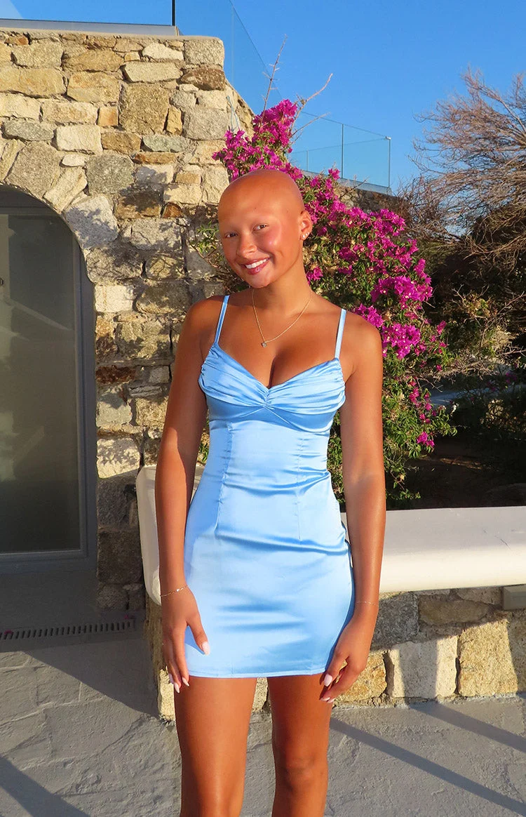 Honey Light Blue Mini Dress