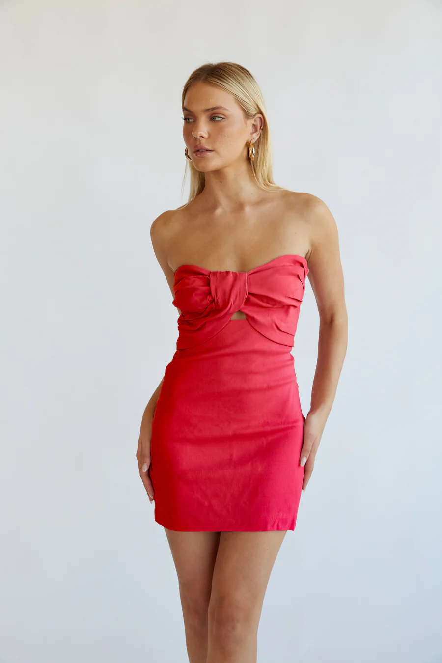 Kynlee Twist Front Mini Dress - luluinthesky