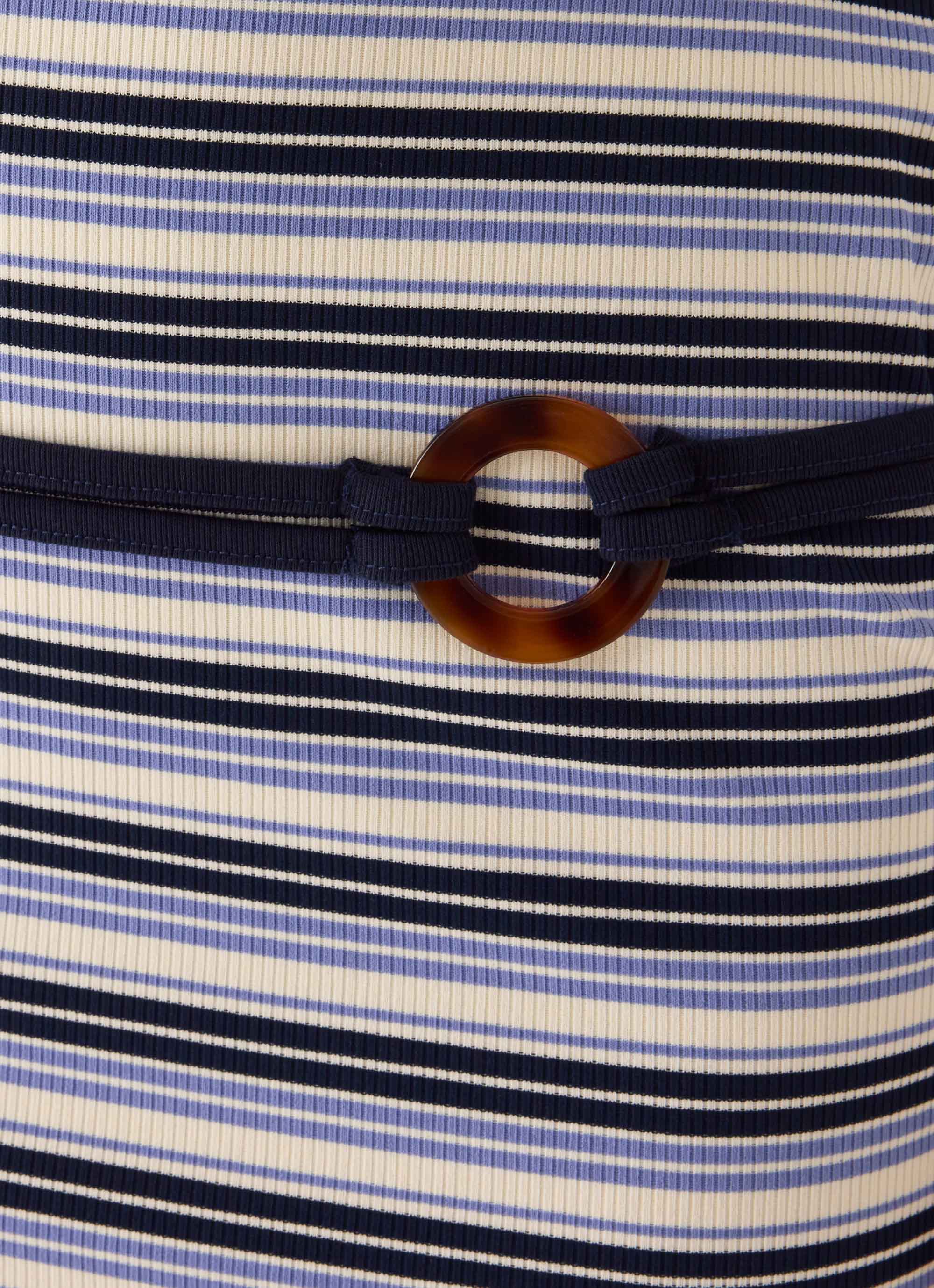 Here All Night Mini Dress - Blue Stripe - luluinthesky