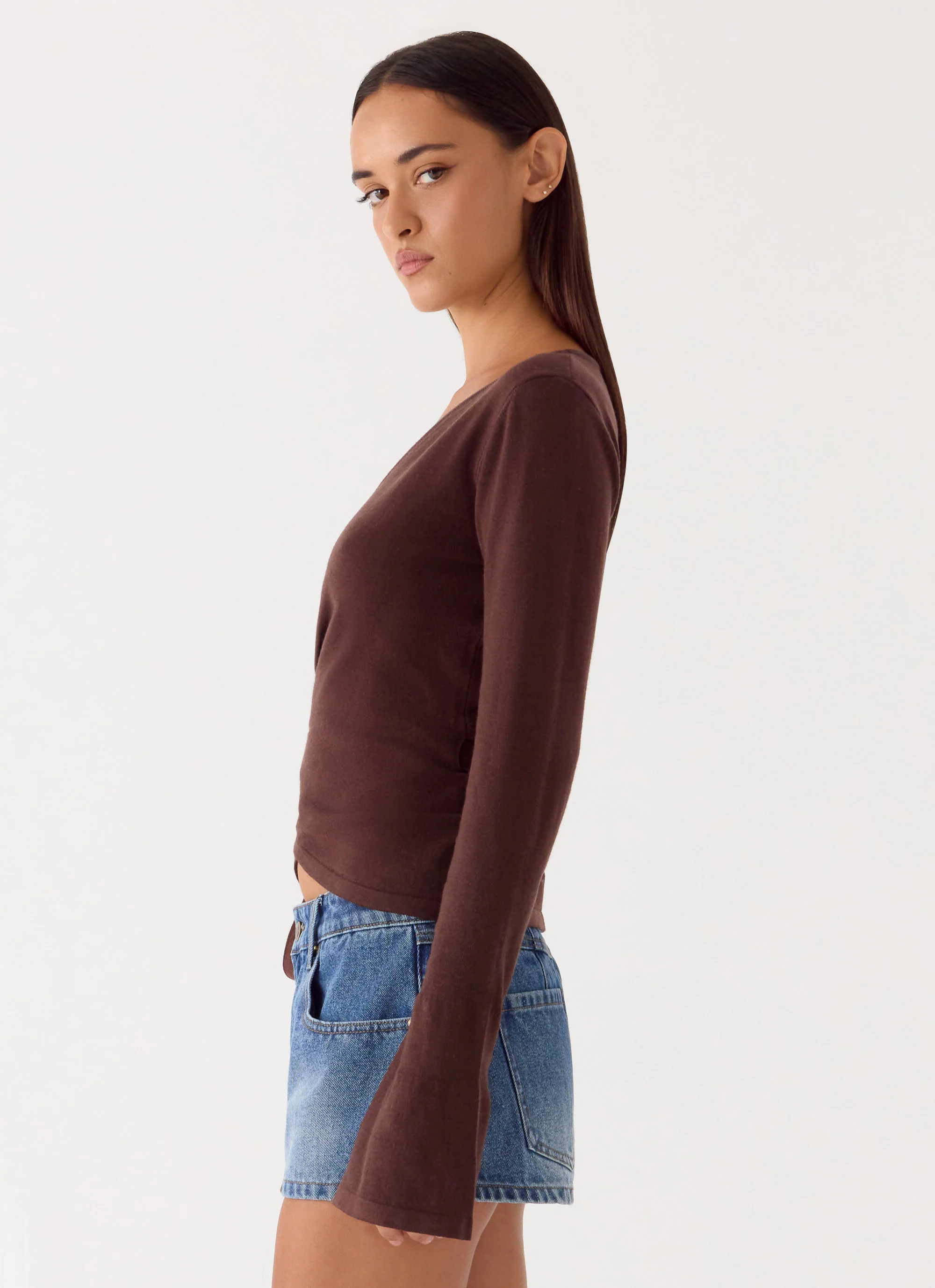 Halo Knit Top - Chocolate