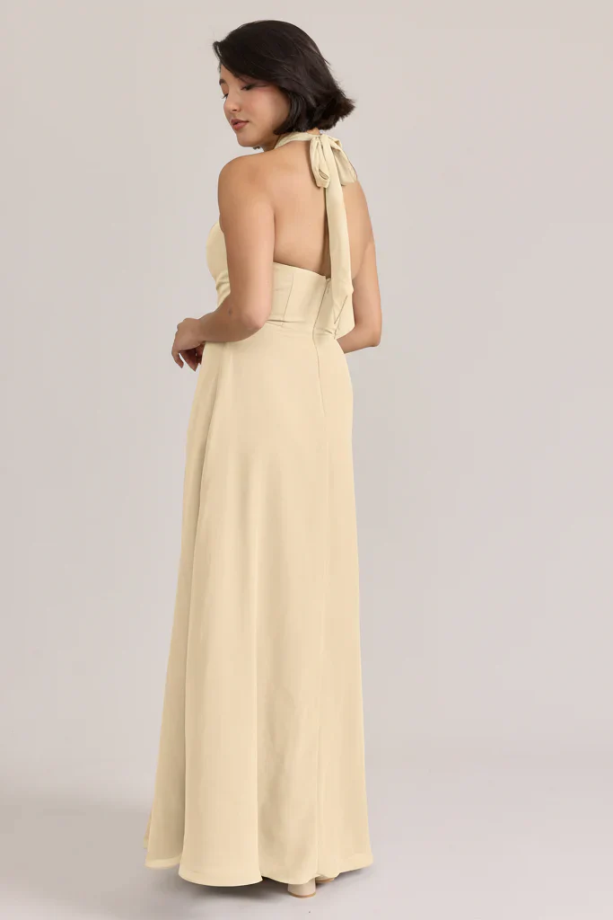 Ellapink Chiffon Dress | Ready To Ship | Pale Yellow