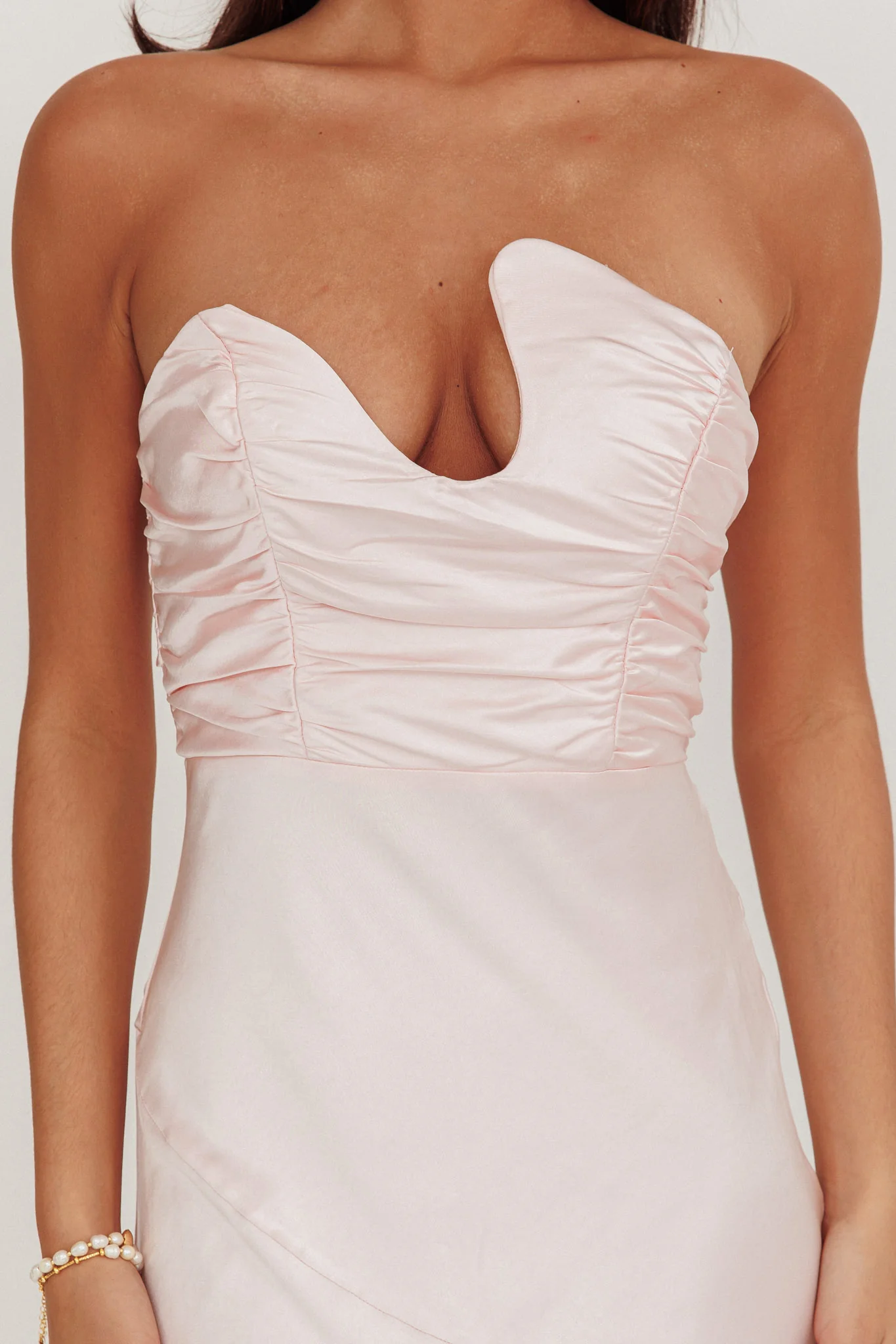 Blaise Asymmetric Neckline Maxi Dress Pink - luluinthesky