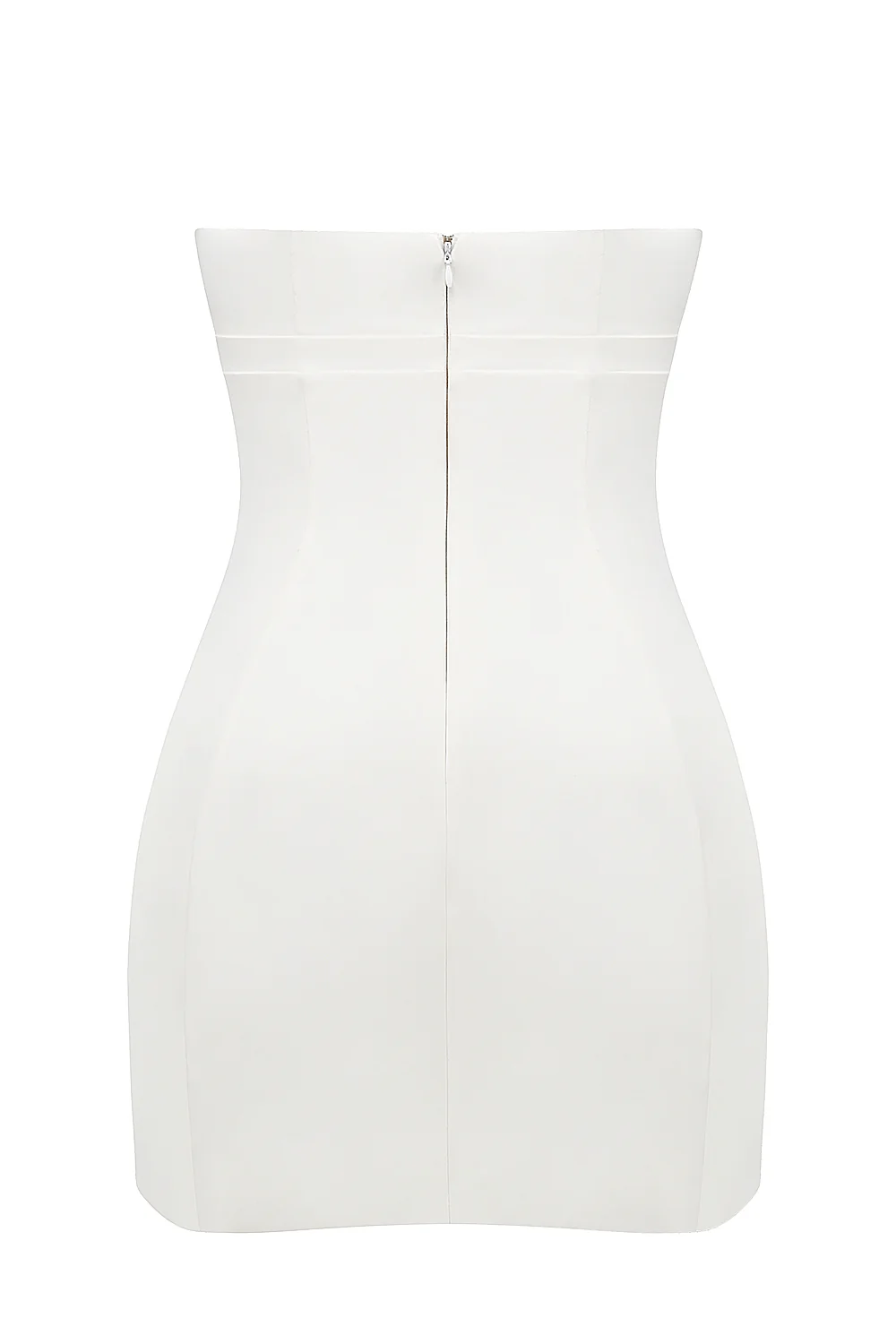 white strapless twill mini dress - luluinthesky