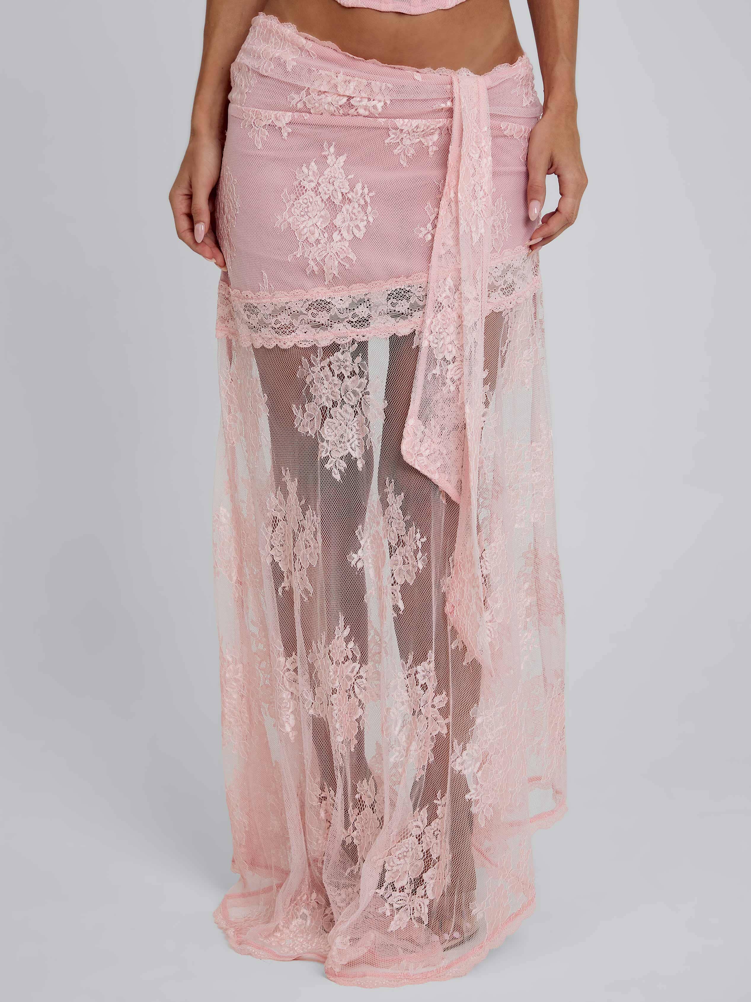 Debbie Maxi Skirt Pink