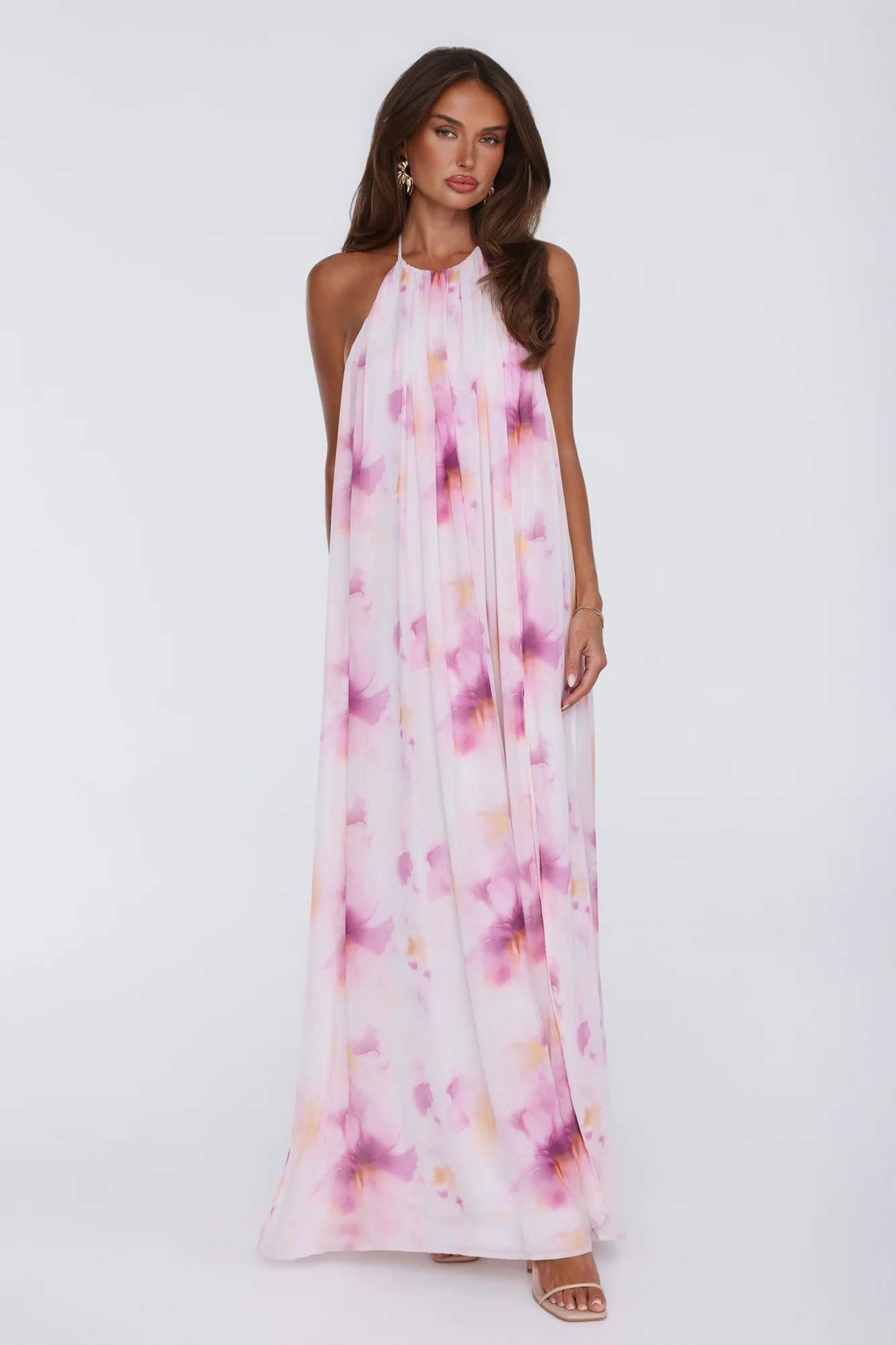 Radiant Queen Halter Maxi Dress Lilac