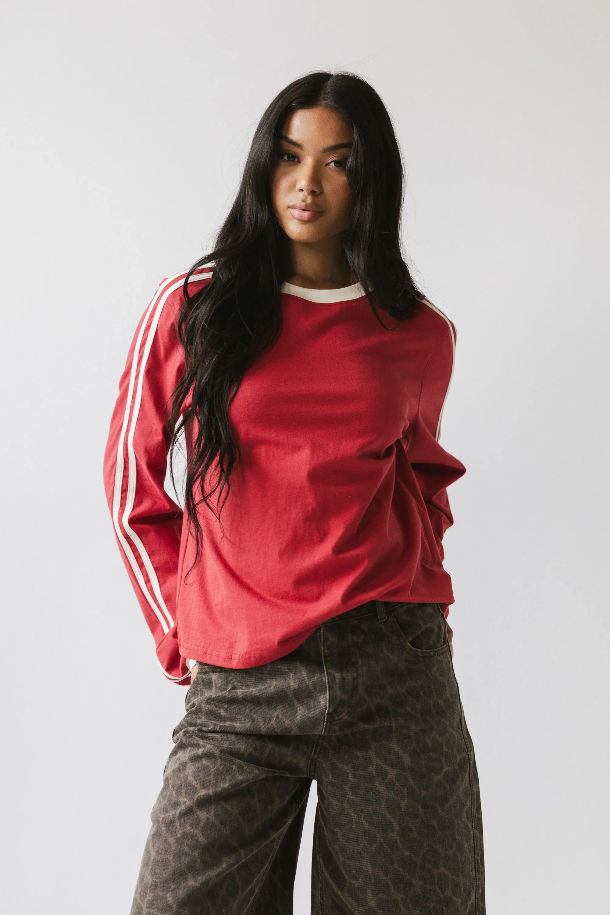 Romy Striped top in Red