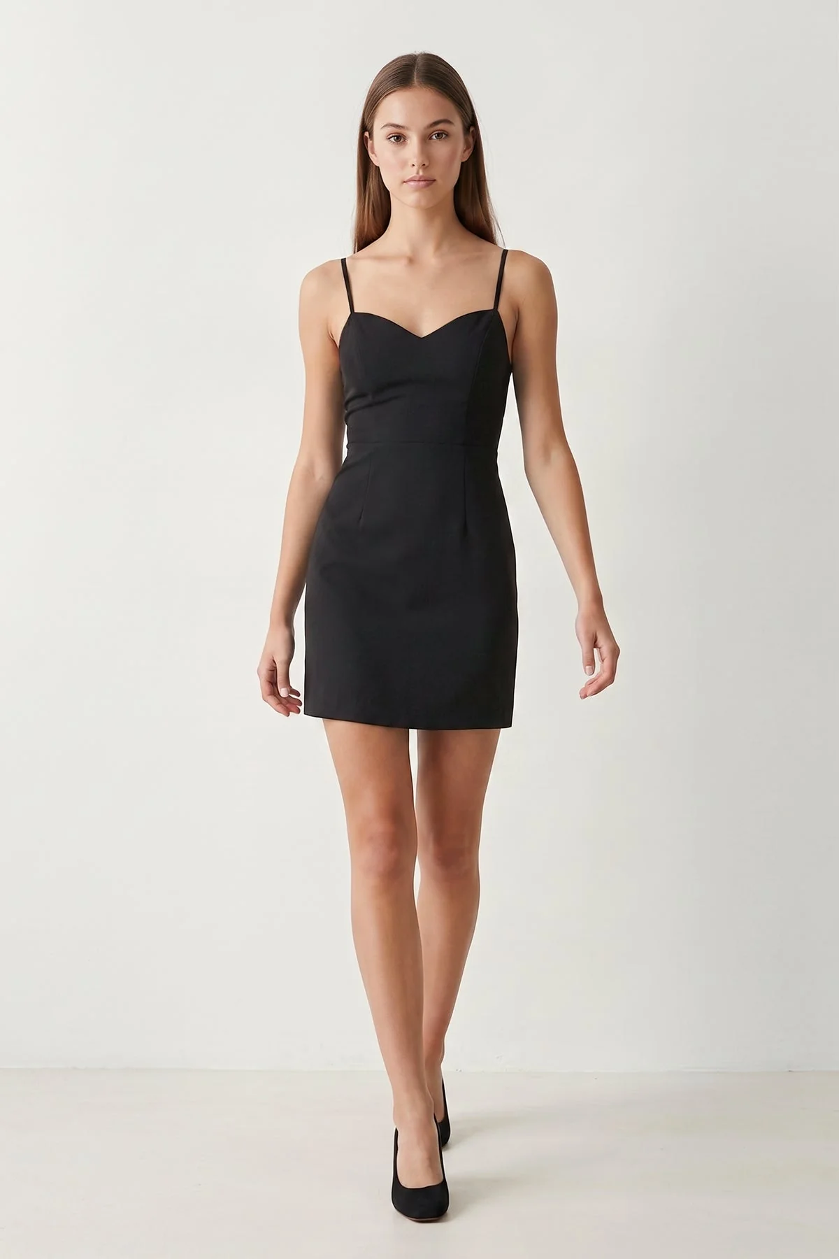 Sky Blue Spaghetti Straps Sheath Linen Homecoming Dress With Back Bow