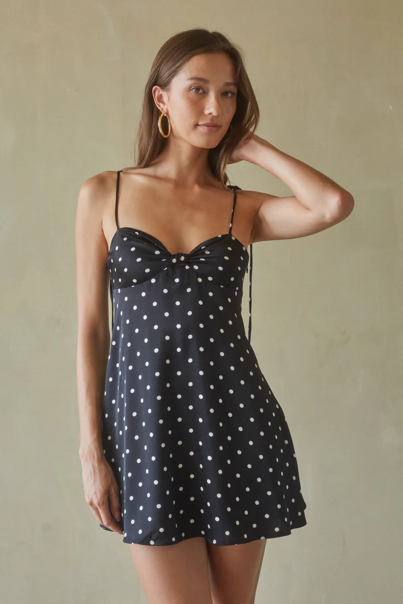Ilona Polka Dot Mini Dress - luluinthesky