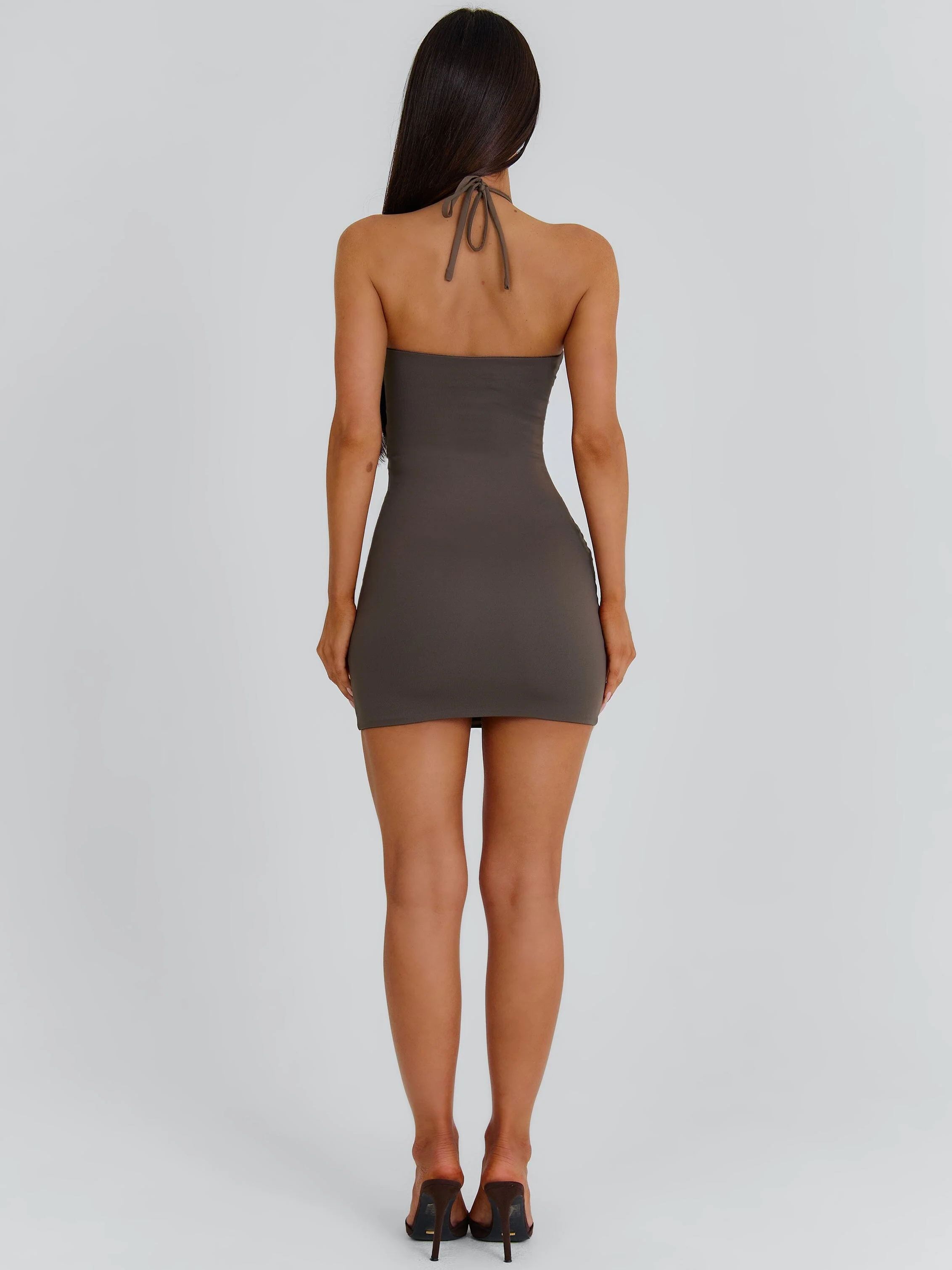 LAINE MINI DRESS TAUPE