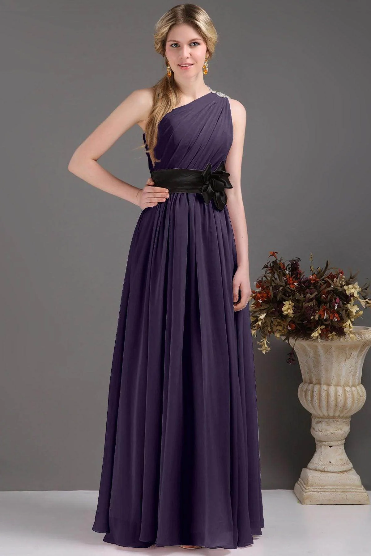 Sheath-Column Floor Length Bridesmaids Dress COSF14001
