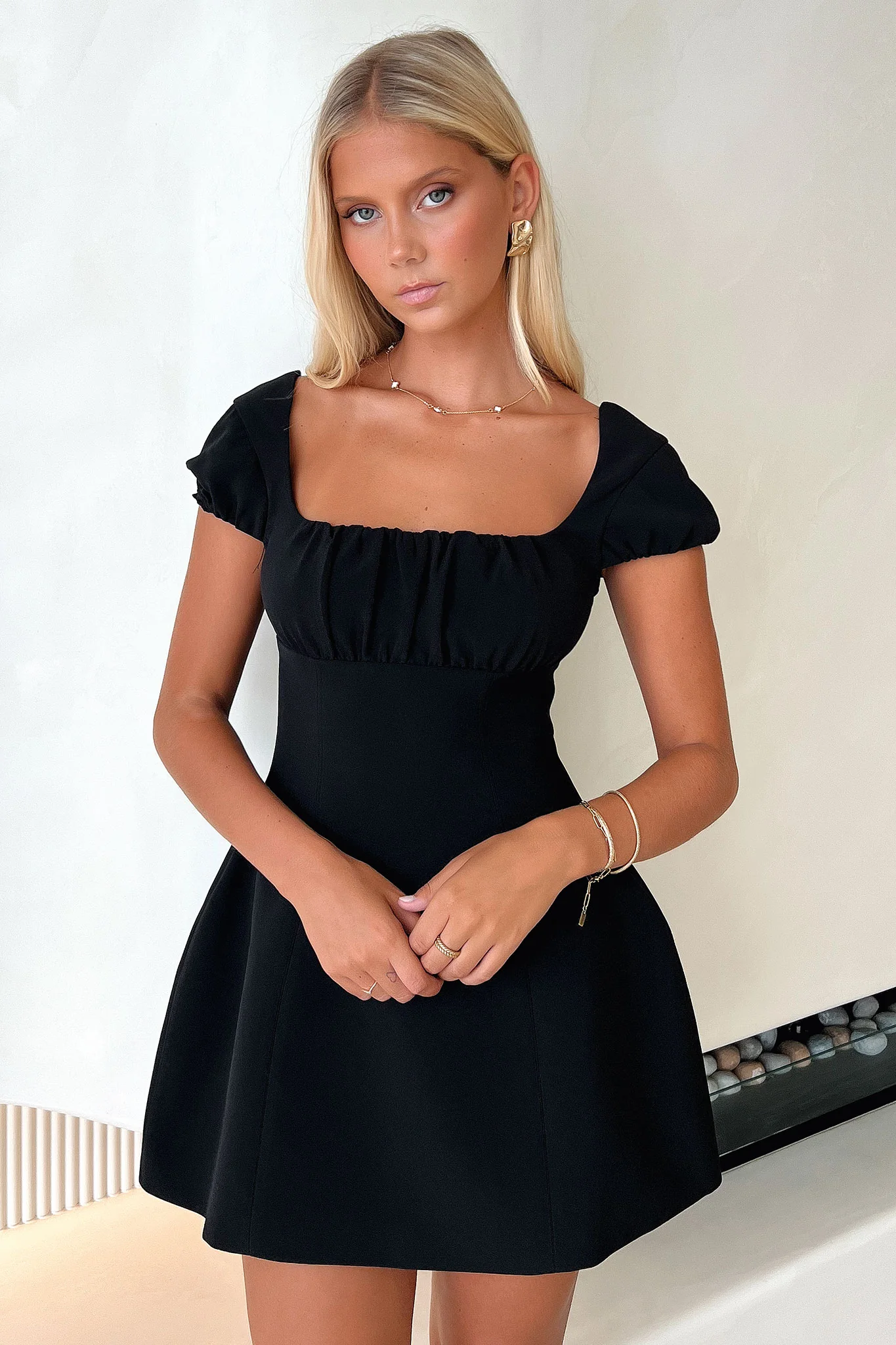 Arlette Mini Dress - Black
