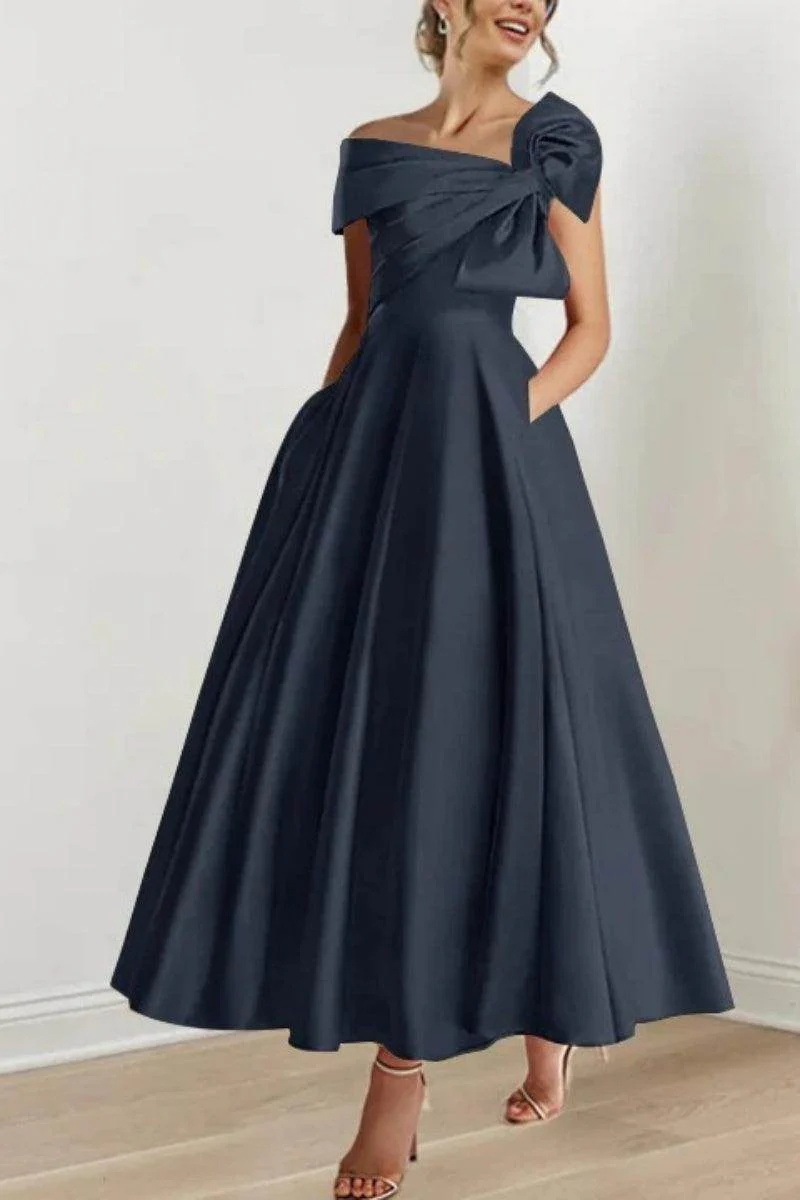 A Line Off The Shoulder Mother Dresses with Bows CM0333