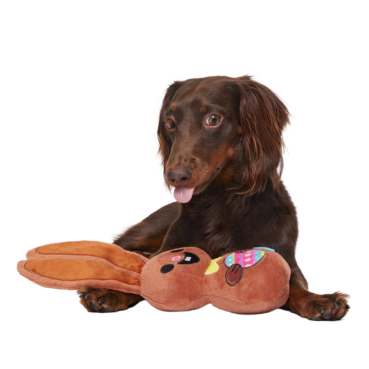 Chocolick Rabbit Plush Tug Dog Toy