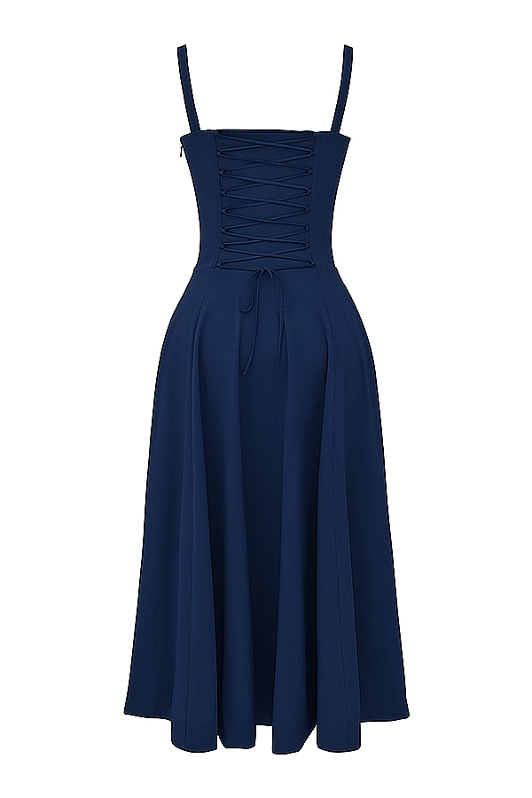 French Navy Bustier Sundress