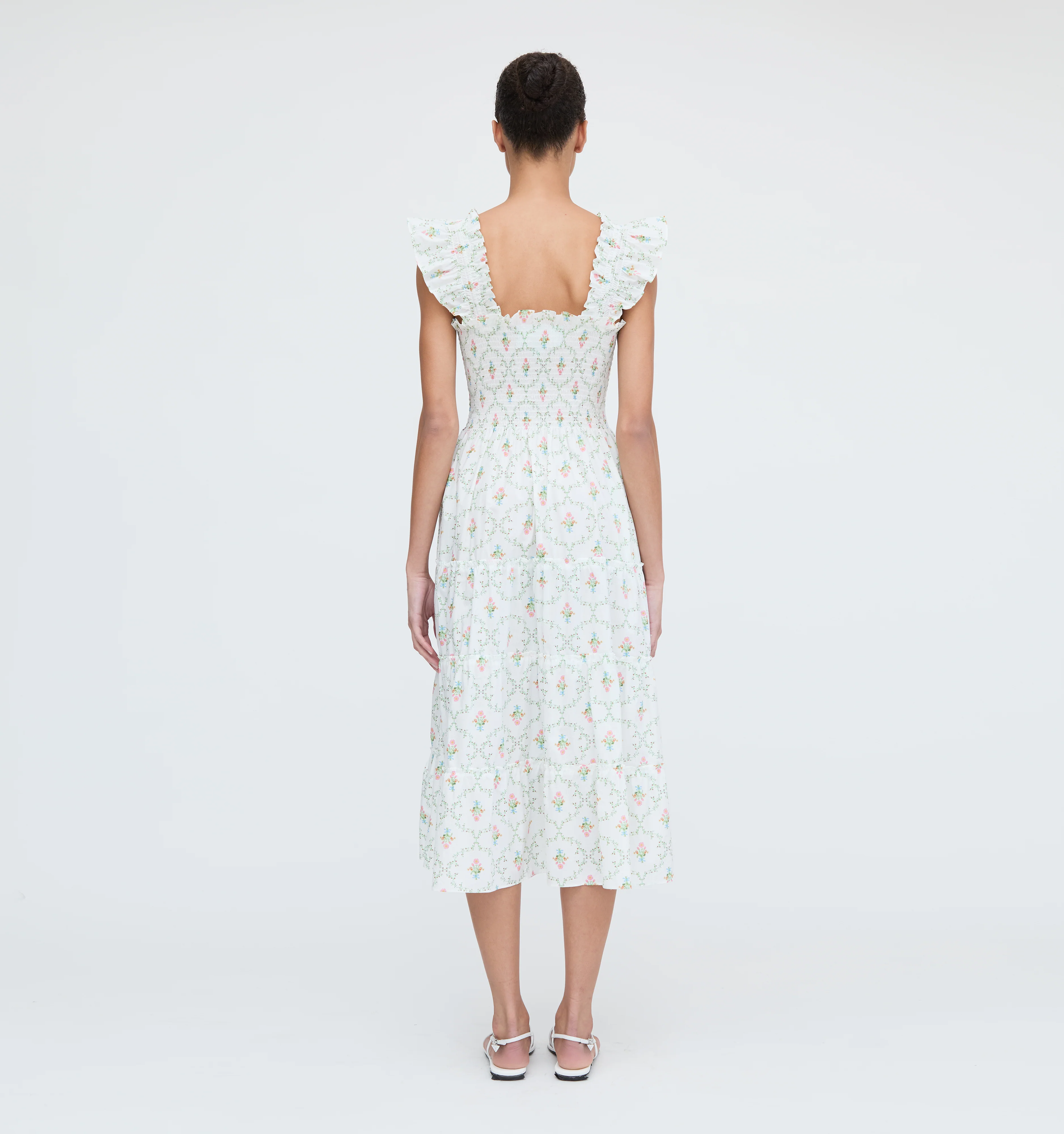 The Ellie Nap Dress - Pastel Trellis