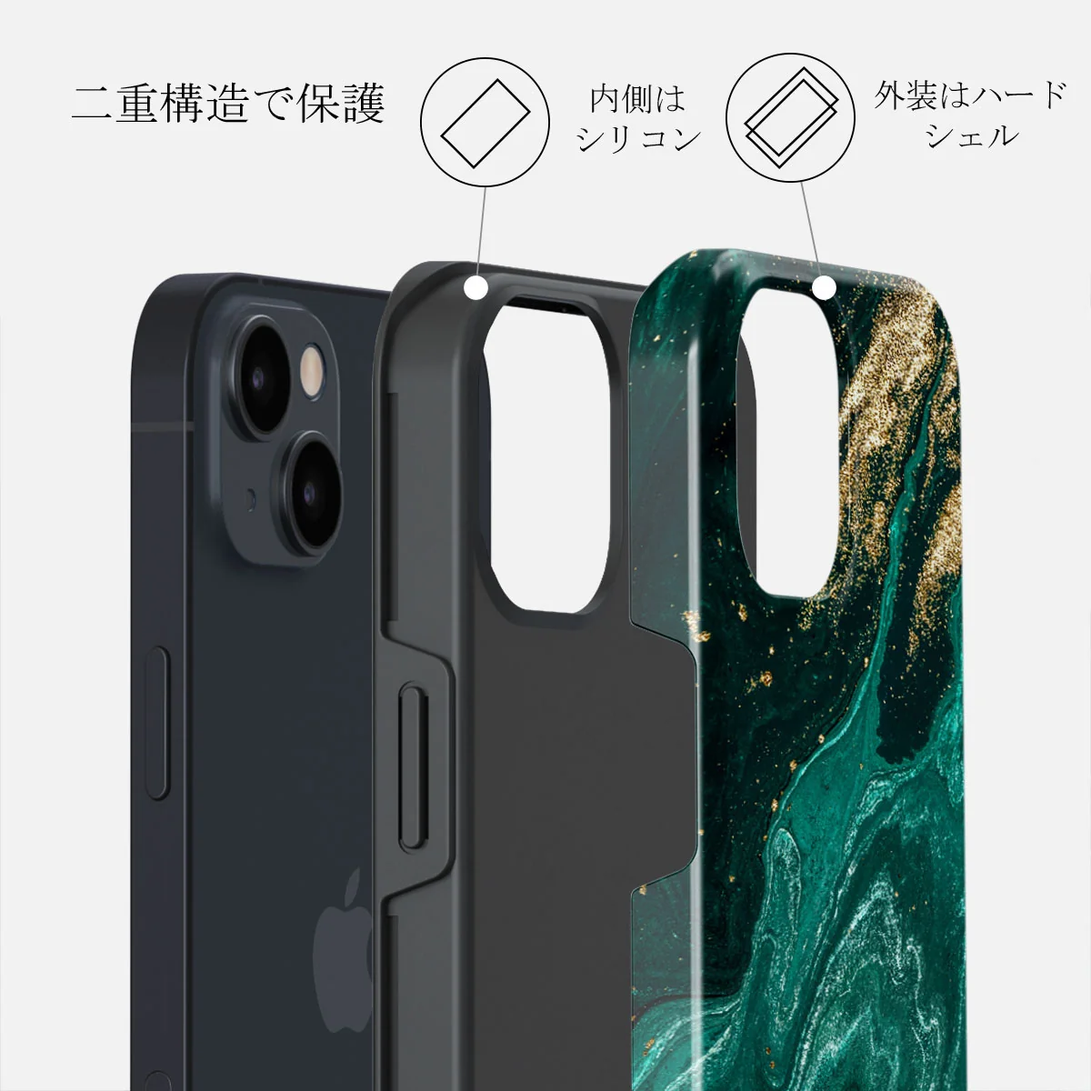 Emerald Pool - Elegant iPhone 13 Mini ケース